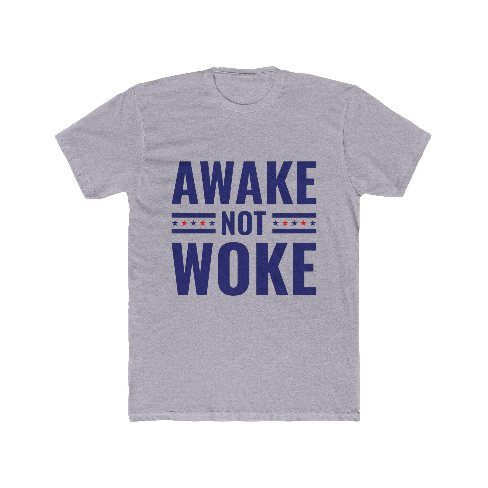 Awake not Woke Men's Cotton Crew Tee