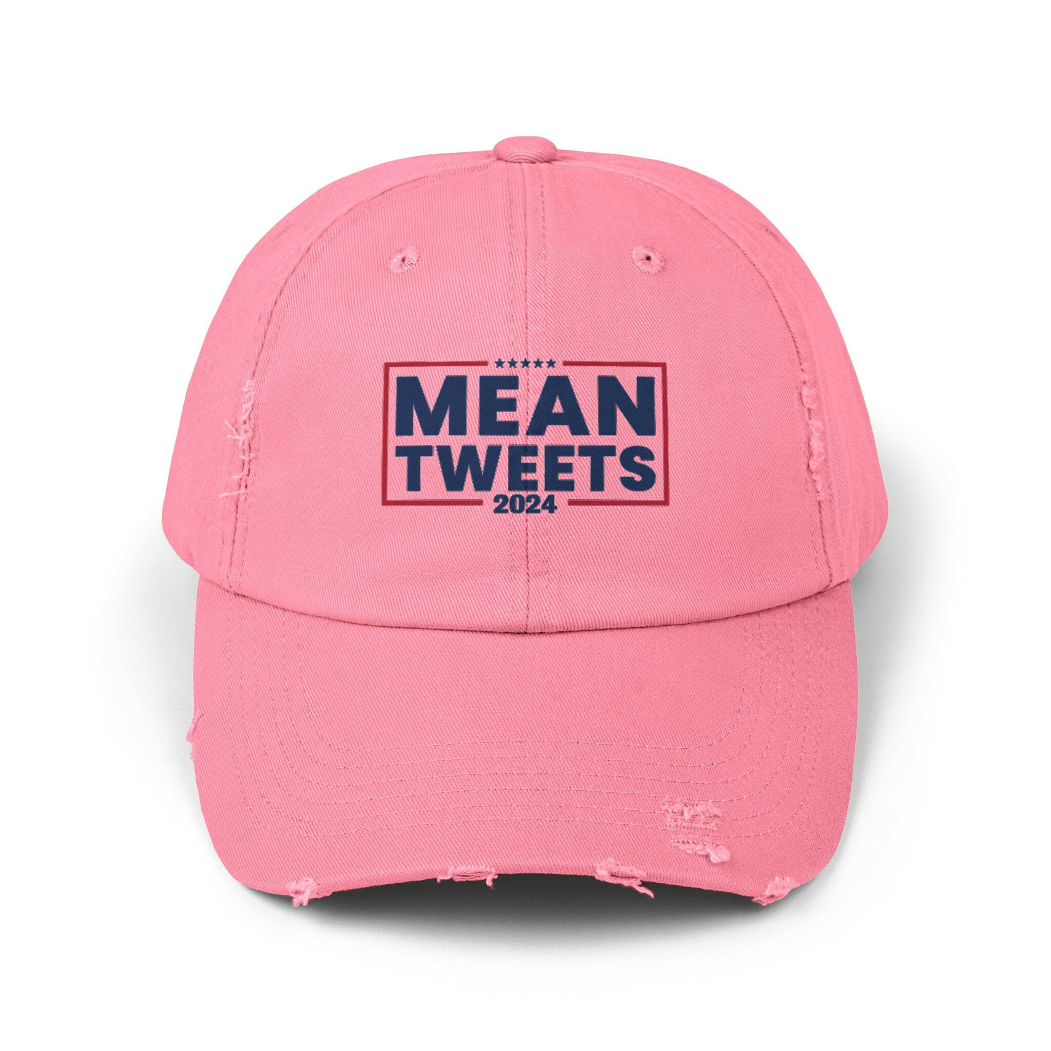 Mean Tweets Unisex Distressed Cap