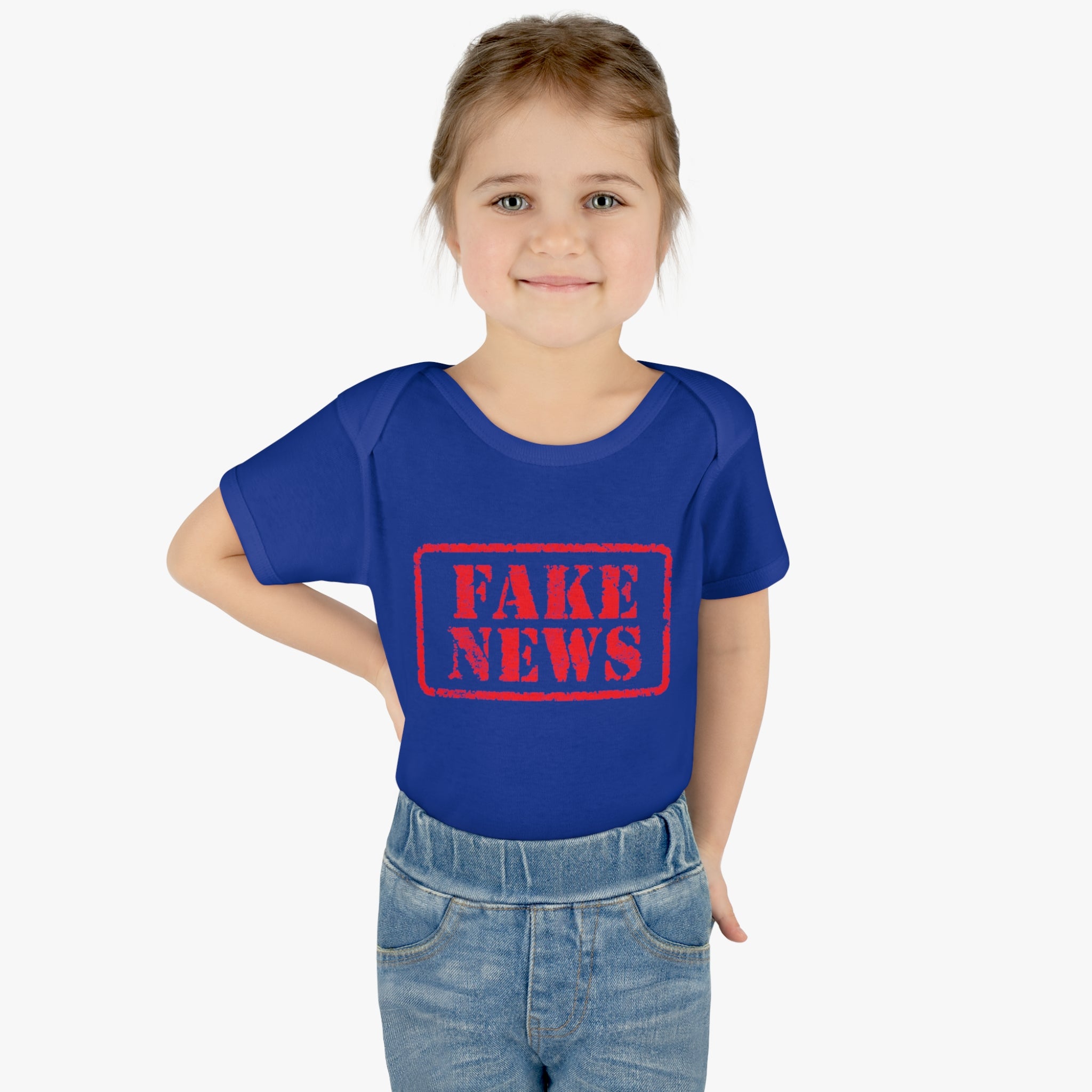 Fake News Infant Baby Rib Bodysuit