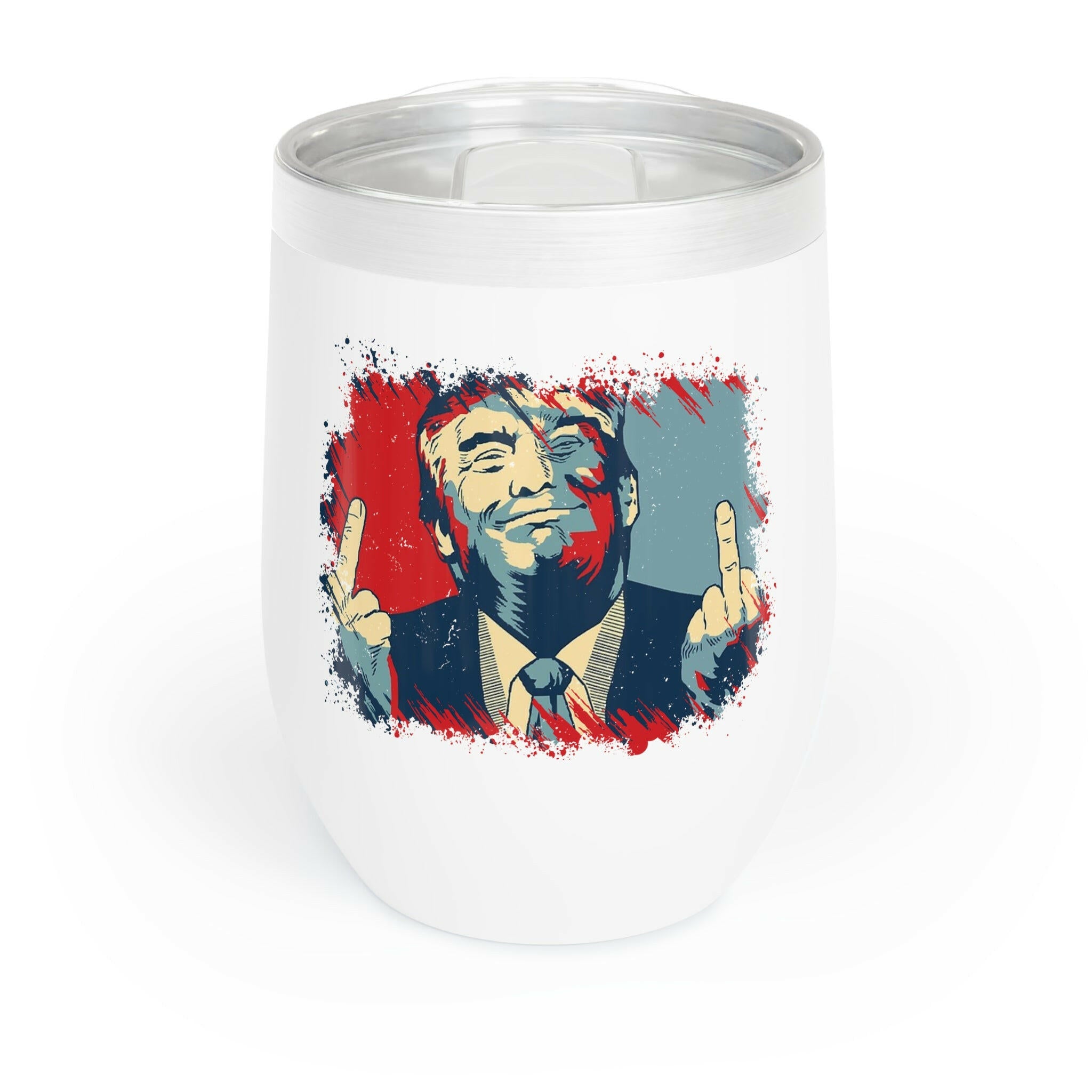 Trump 2024 Bold Defiance Chill Wine Tumbler