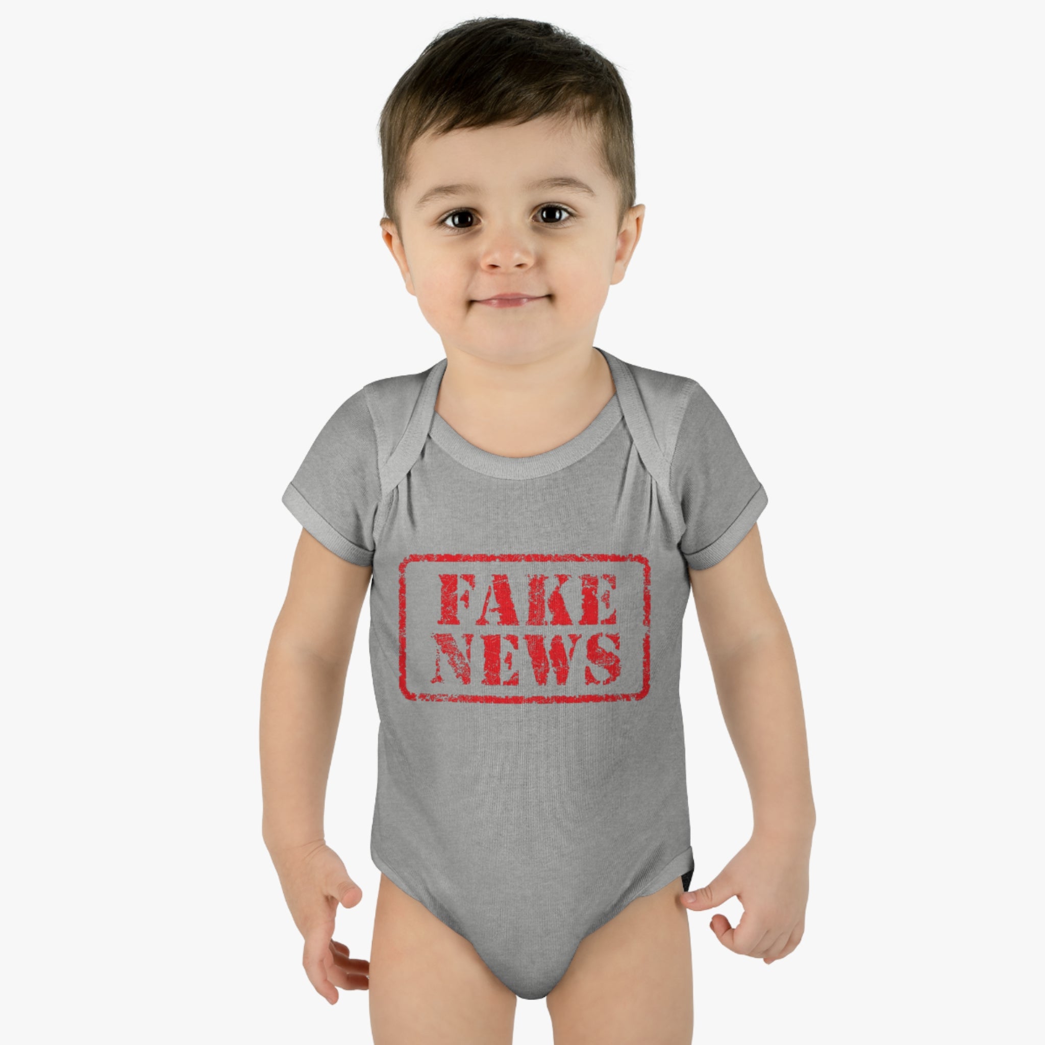 Fake News Infant Baby Rib Bodysuit