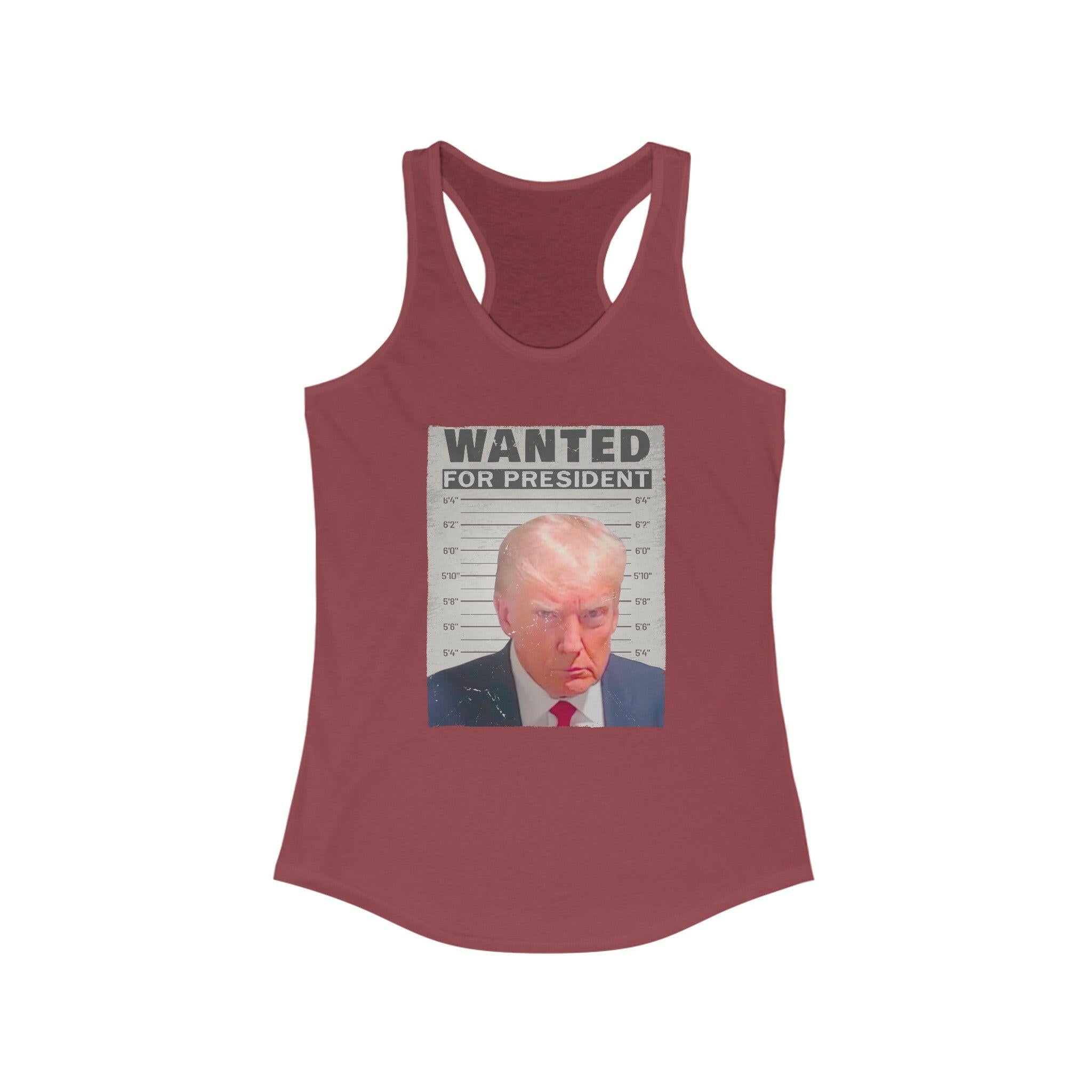 Wanted for President Trump Women's Racerback Tank