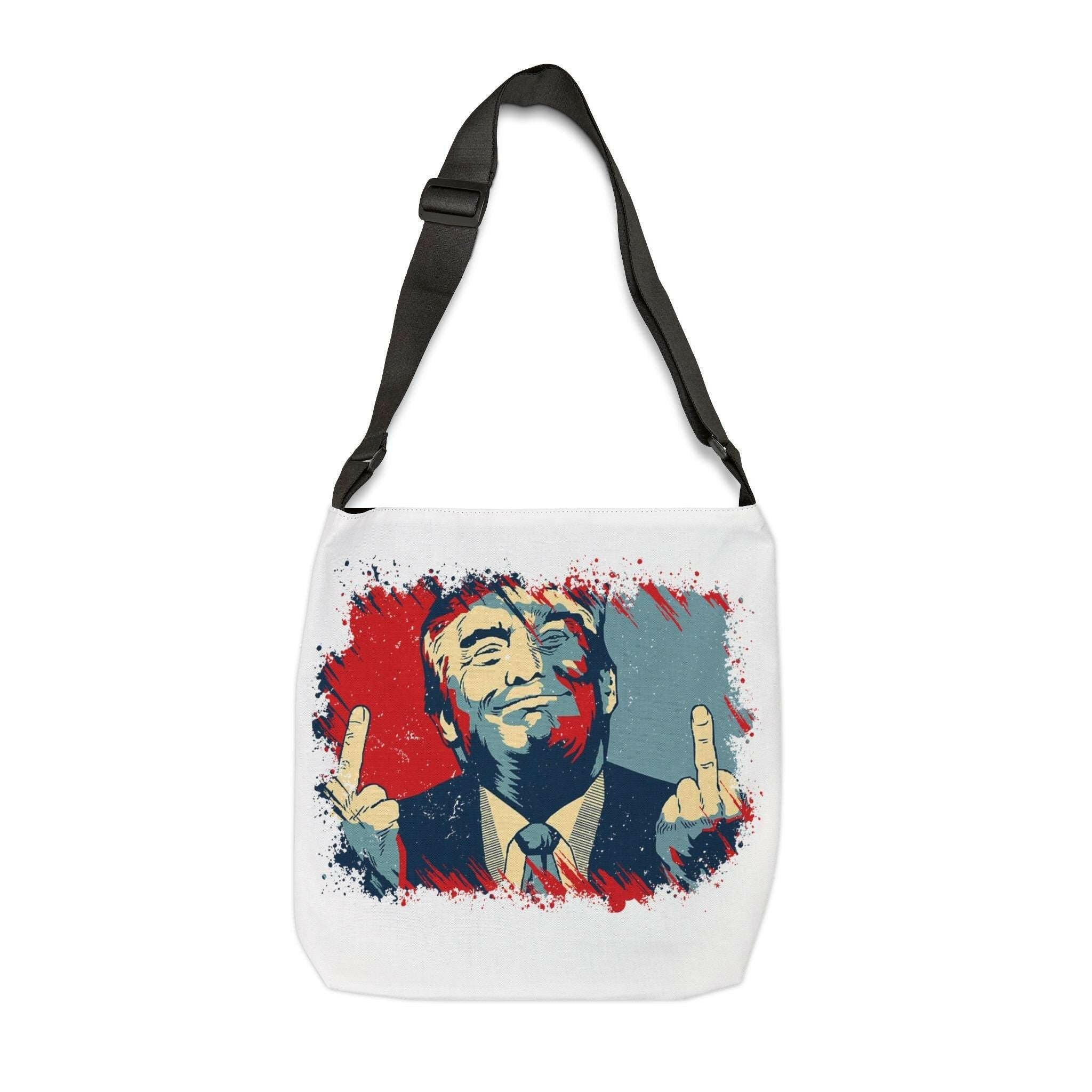 Trump 2024 Bold Defiance Adjustable Tote Bag