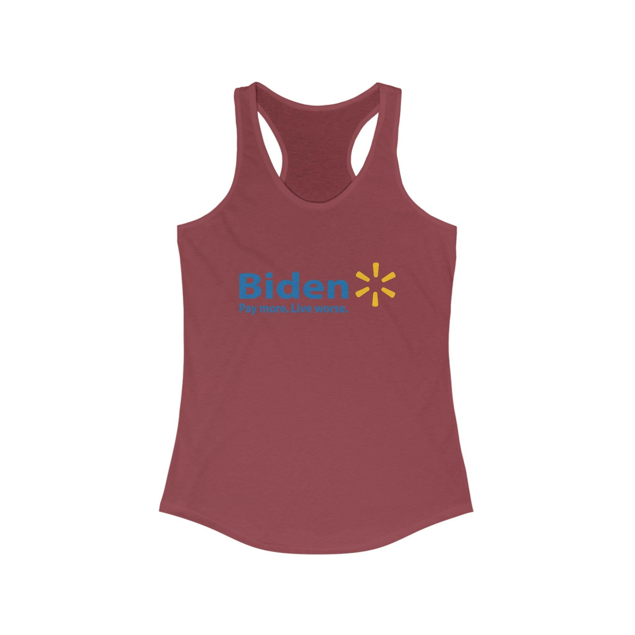 Biden: Pay More, Live Worse Women's Racerback Tank