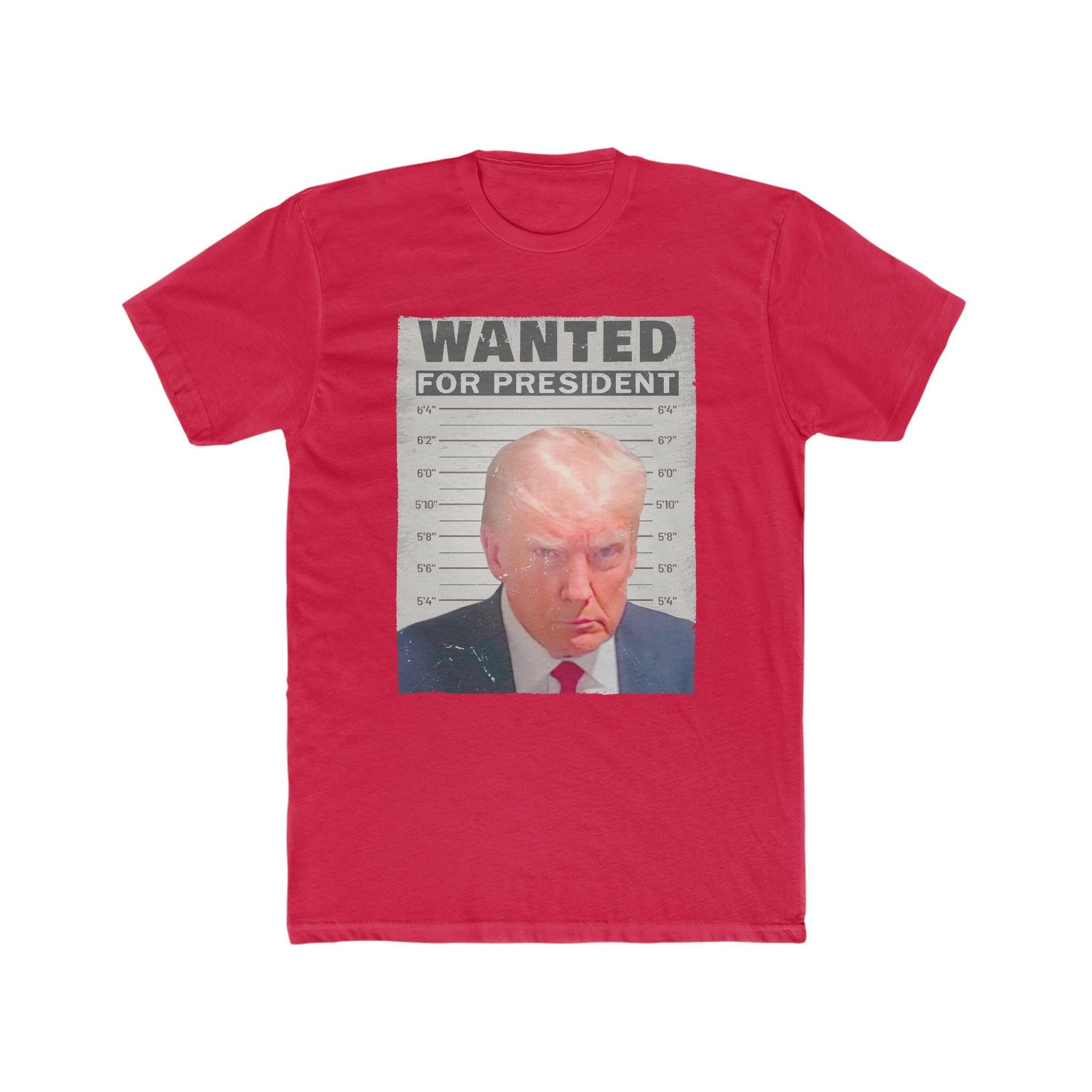 Wanted for President Trump Men's Cotton Crew Tee