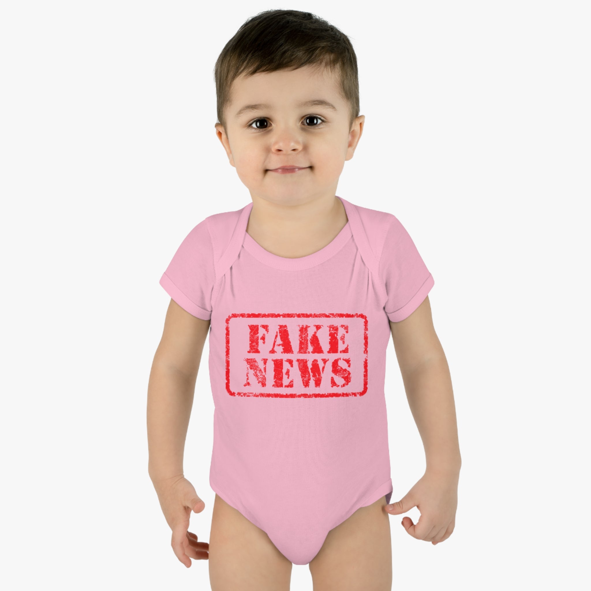 Fake News Infant Baby Rib Bodysuit