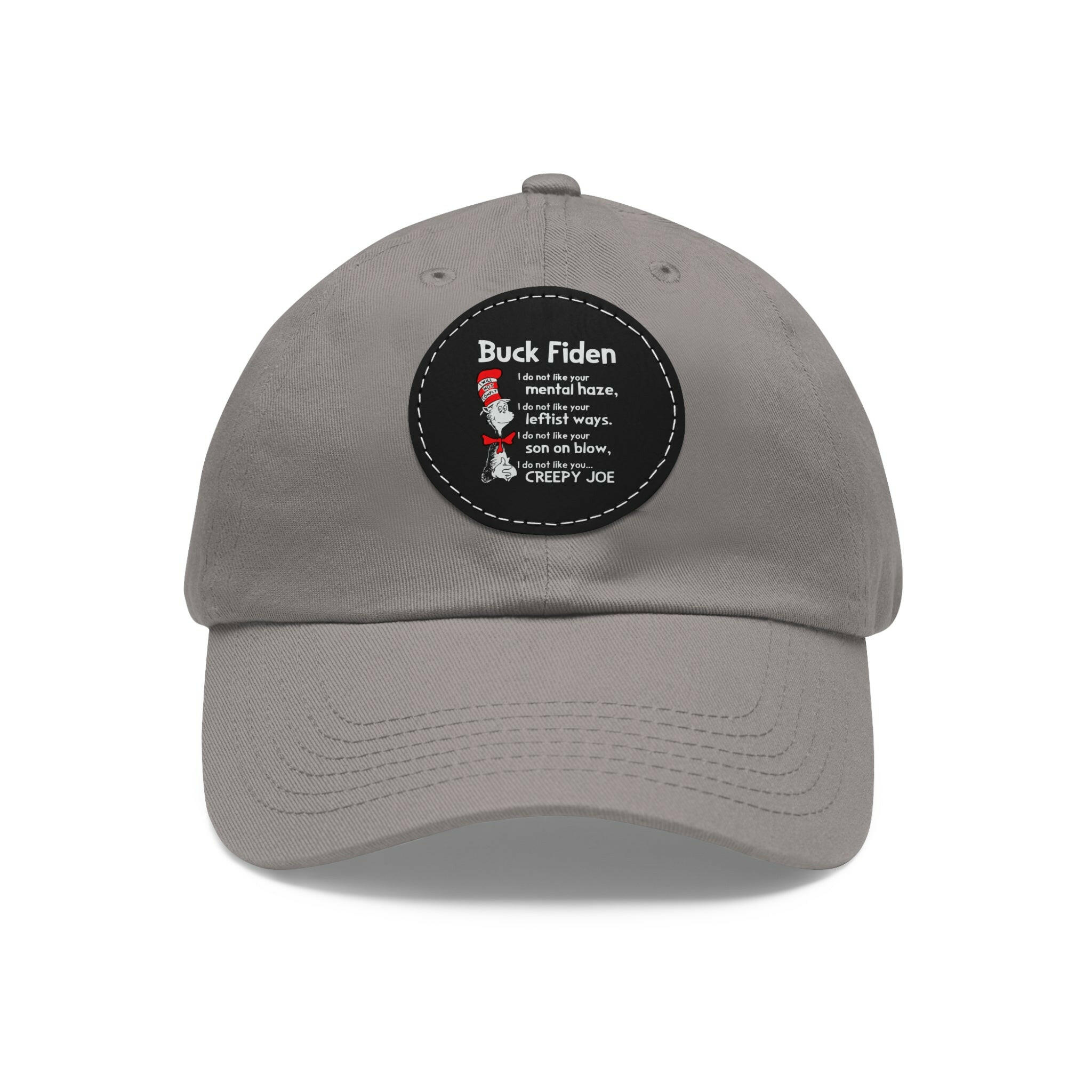 Buck Fiden Dad Hat with Leather Patch (Round)