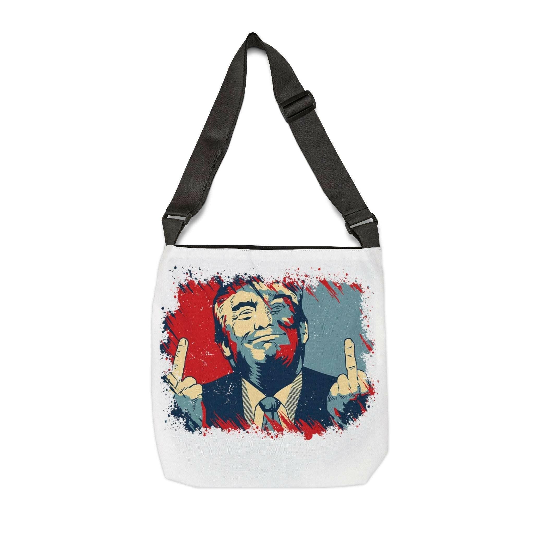 Trump 2024 Bold Defiance Adjustable Tote Bag