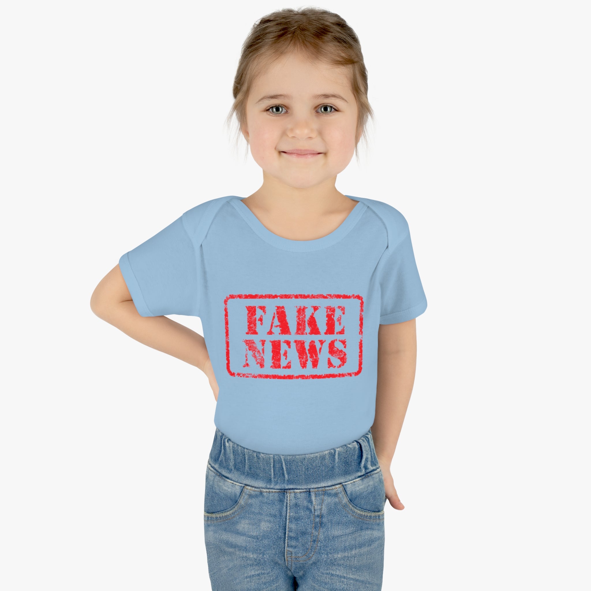 Fake News Infant Baby Rib Bodysuit