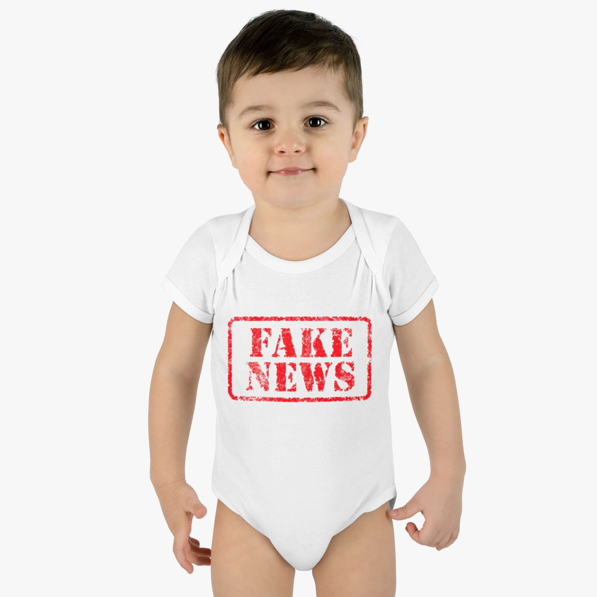 Fake News Infant Baby Rib Bodysuit