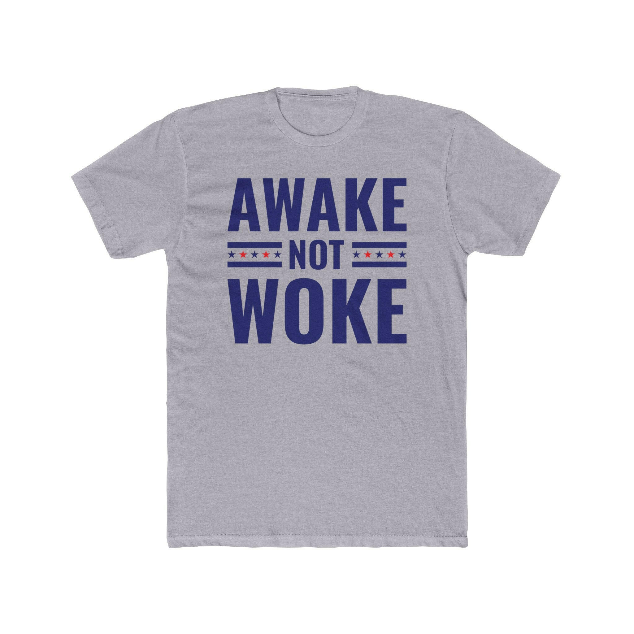 Awake Not Woke Men's Cotton Crew Tee