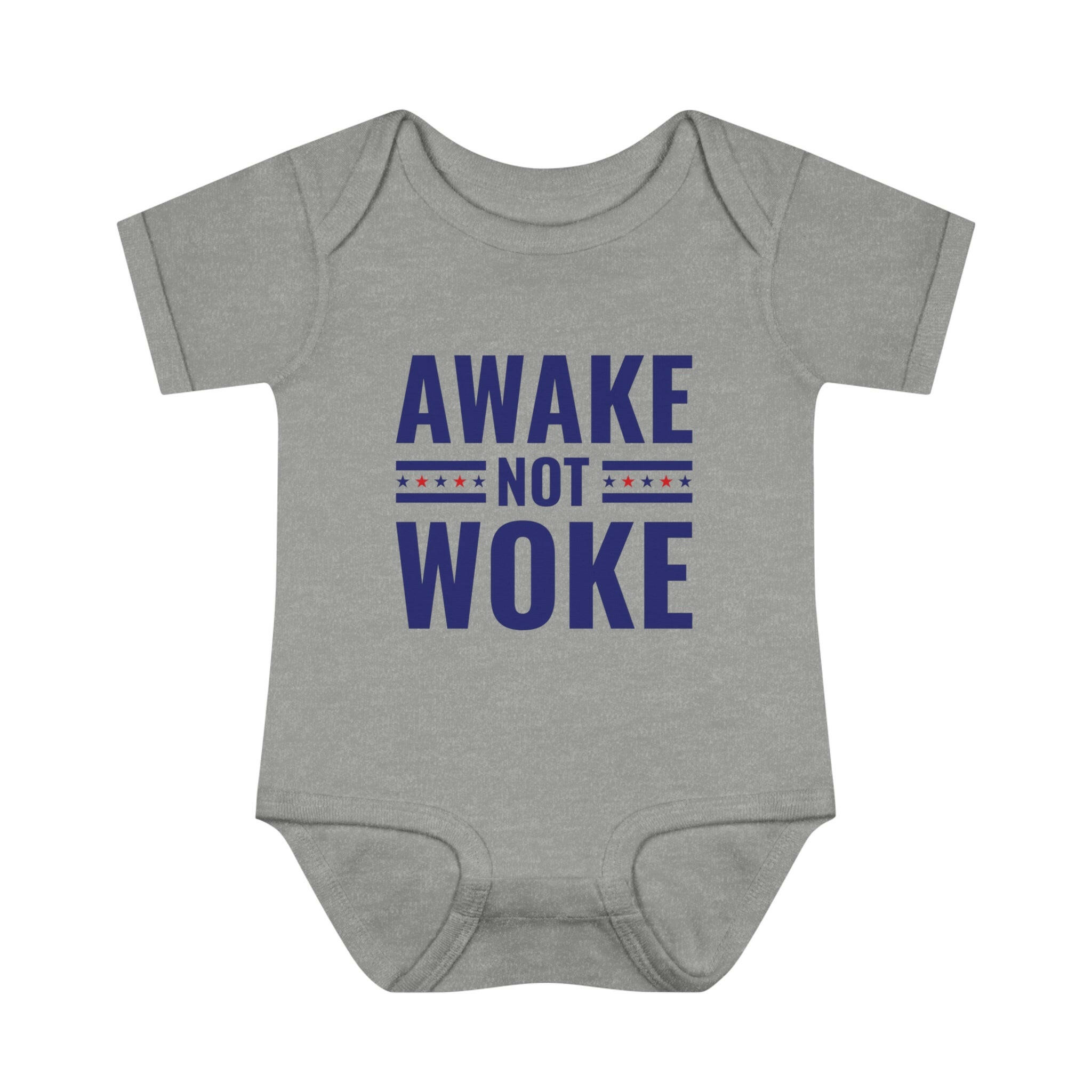 Awake Not Woke Infant Baby Rib Bodysuit