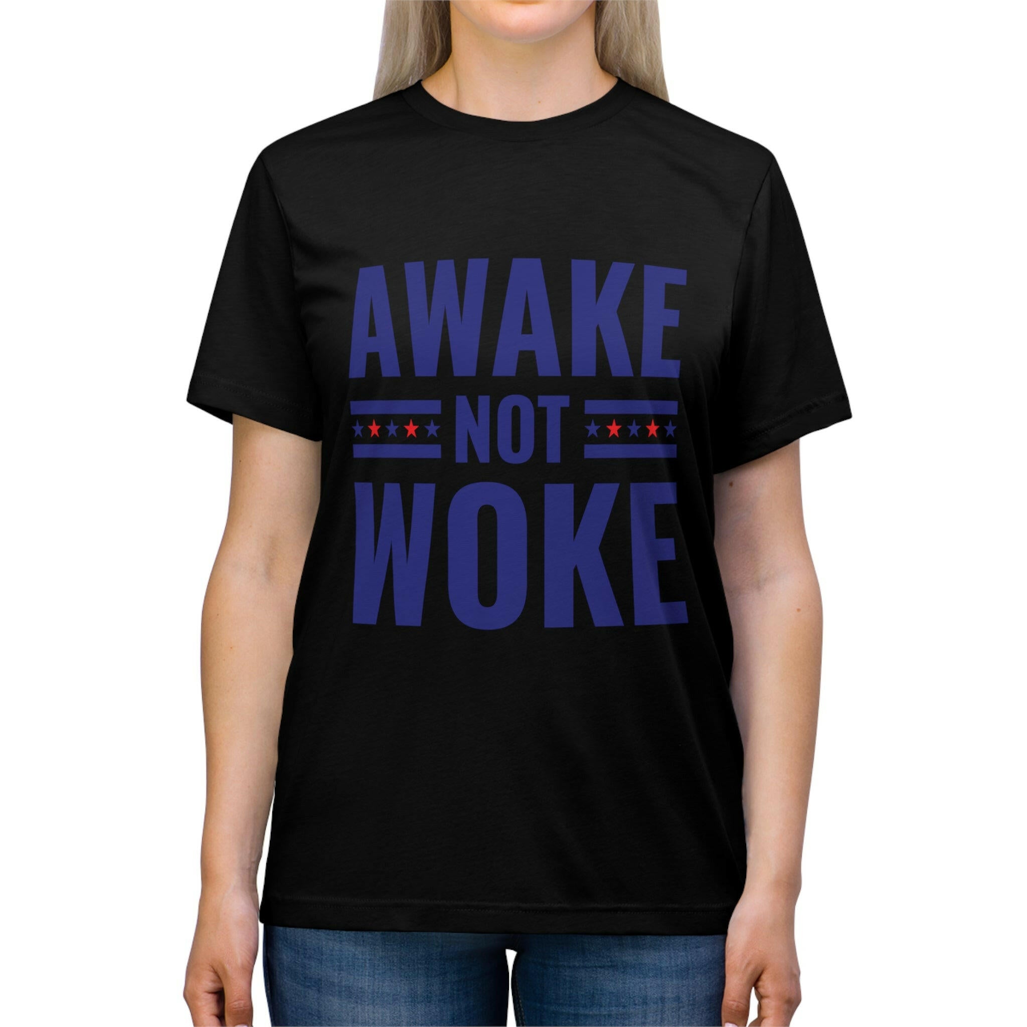 Awake Not Woke Unisex Triblend Tee