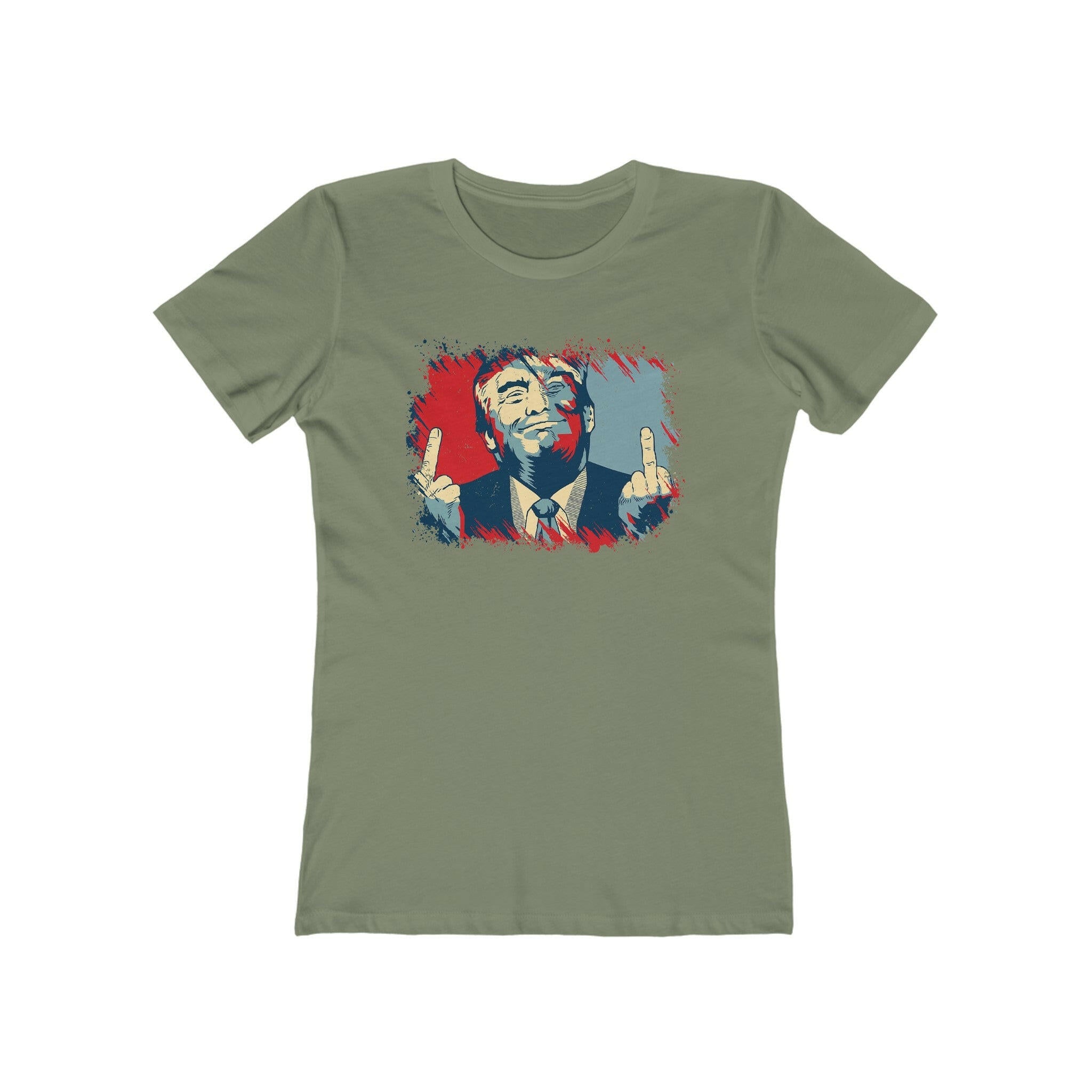 Trump 2024 Bold Defiance Women's Boyfriend Tee