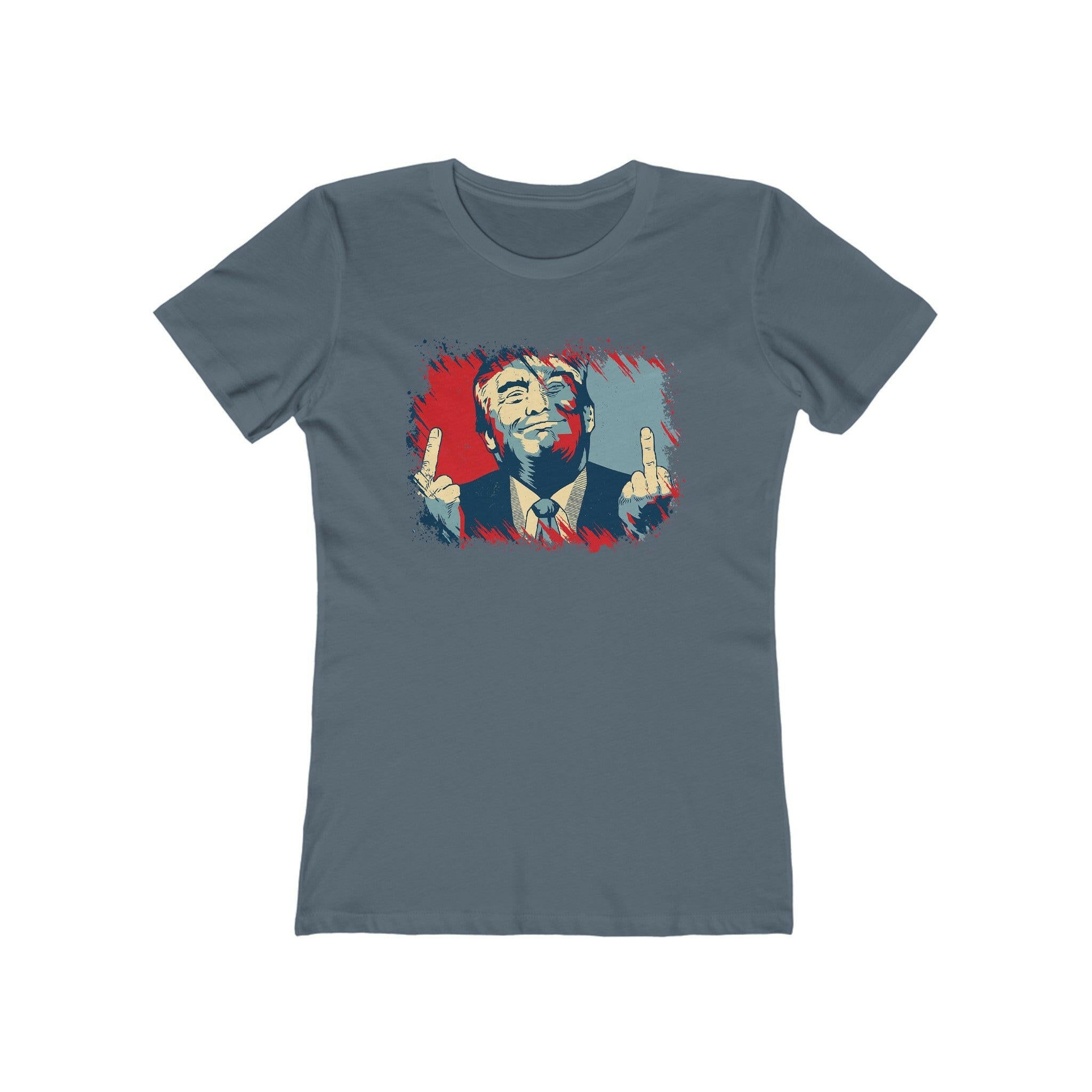 Trump 2024 Bold Defiance Women's Boyfriend Tee