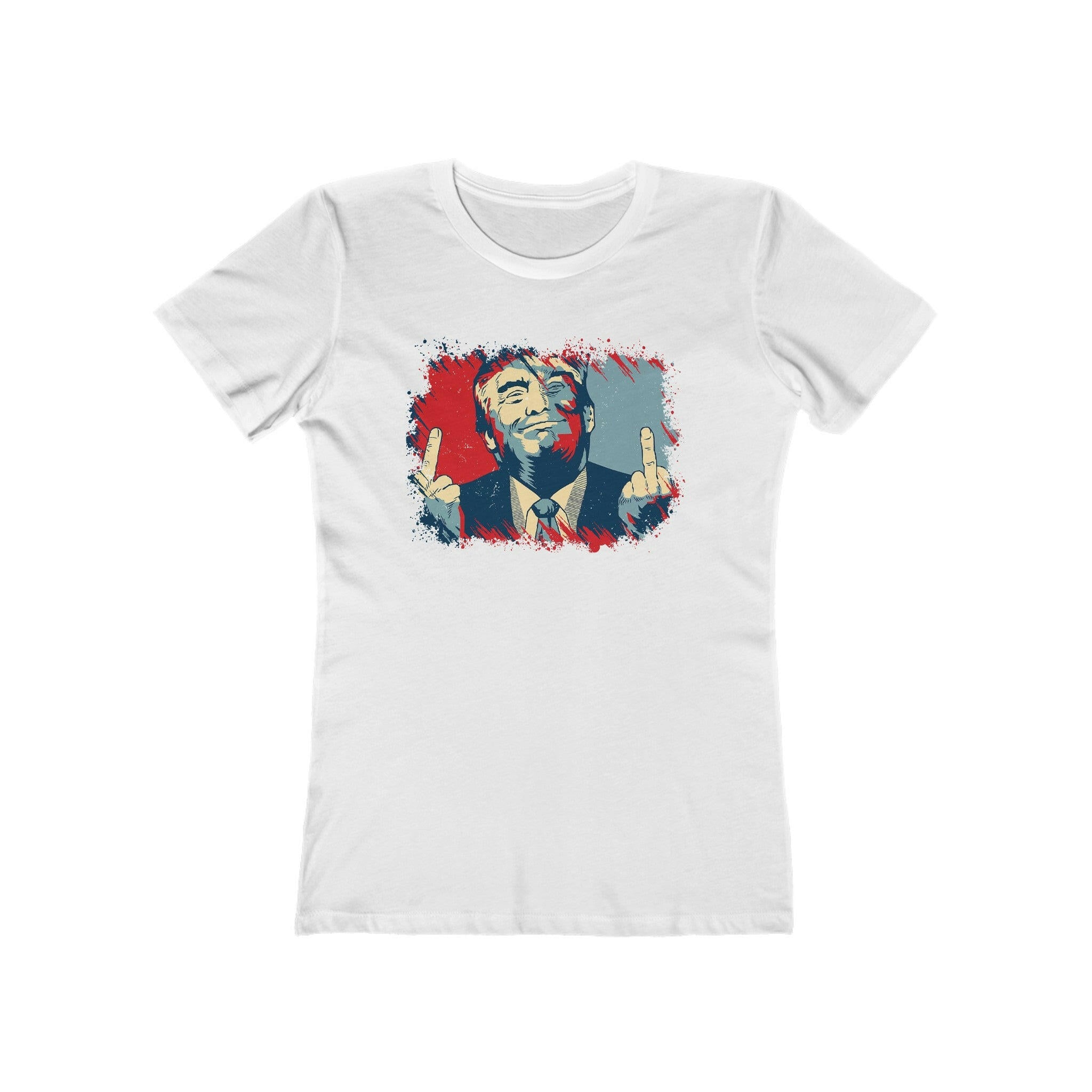 Trump 2024 Bold Defiance Women's Boyfriend Tee