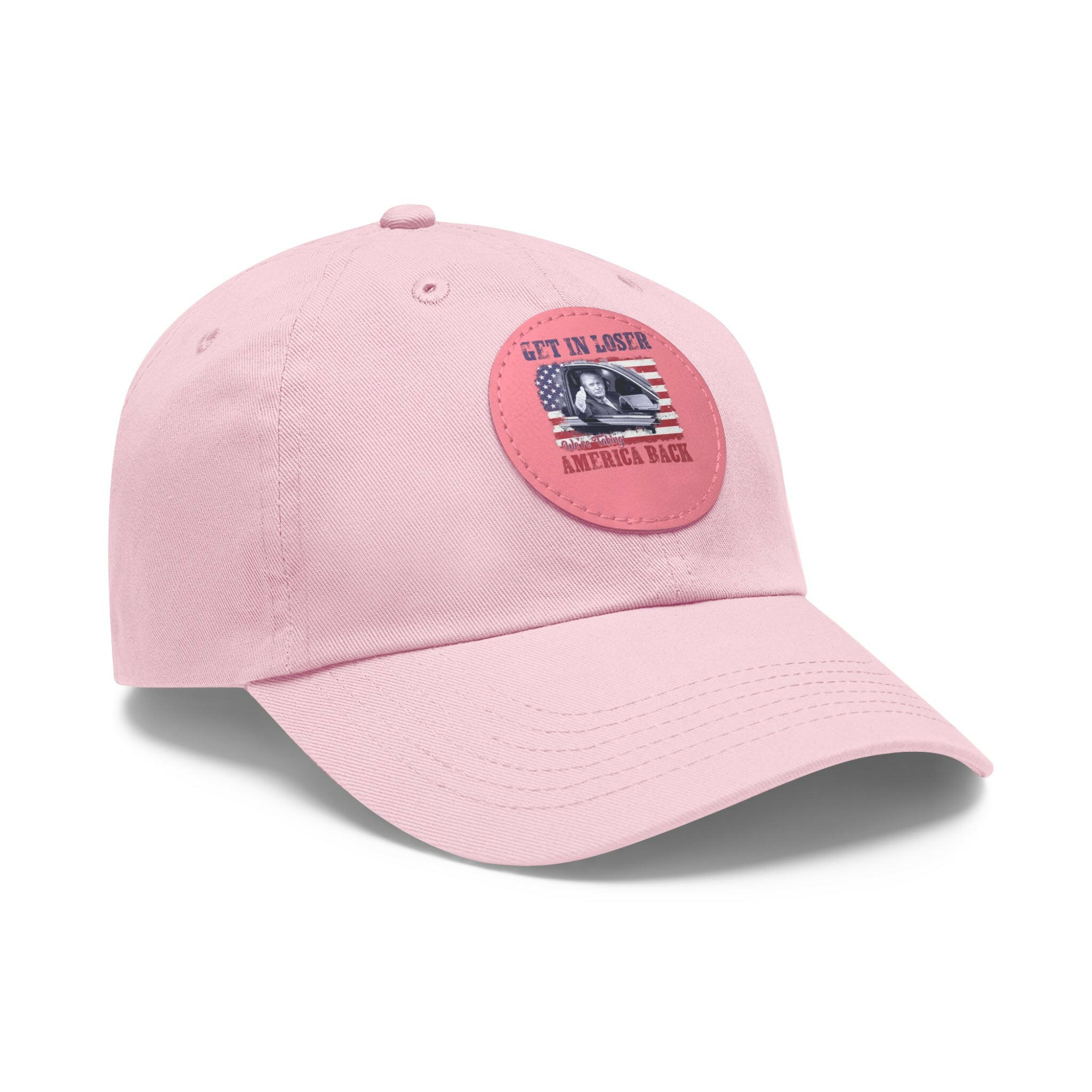 Get in Loser Dad Hat with Leather Patch (Round)