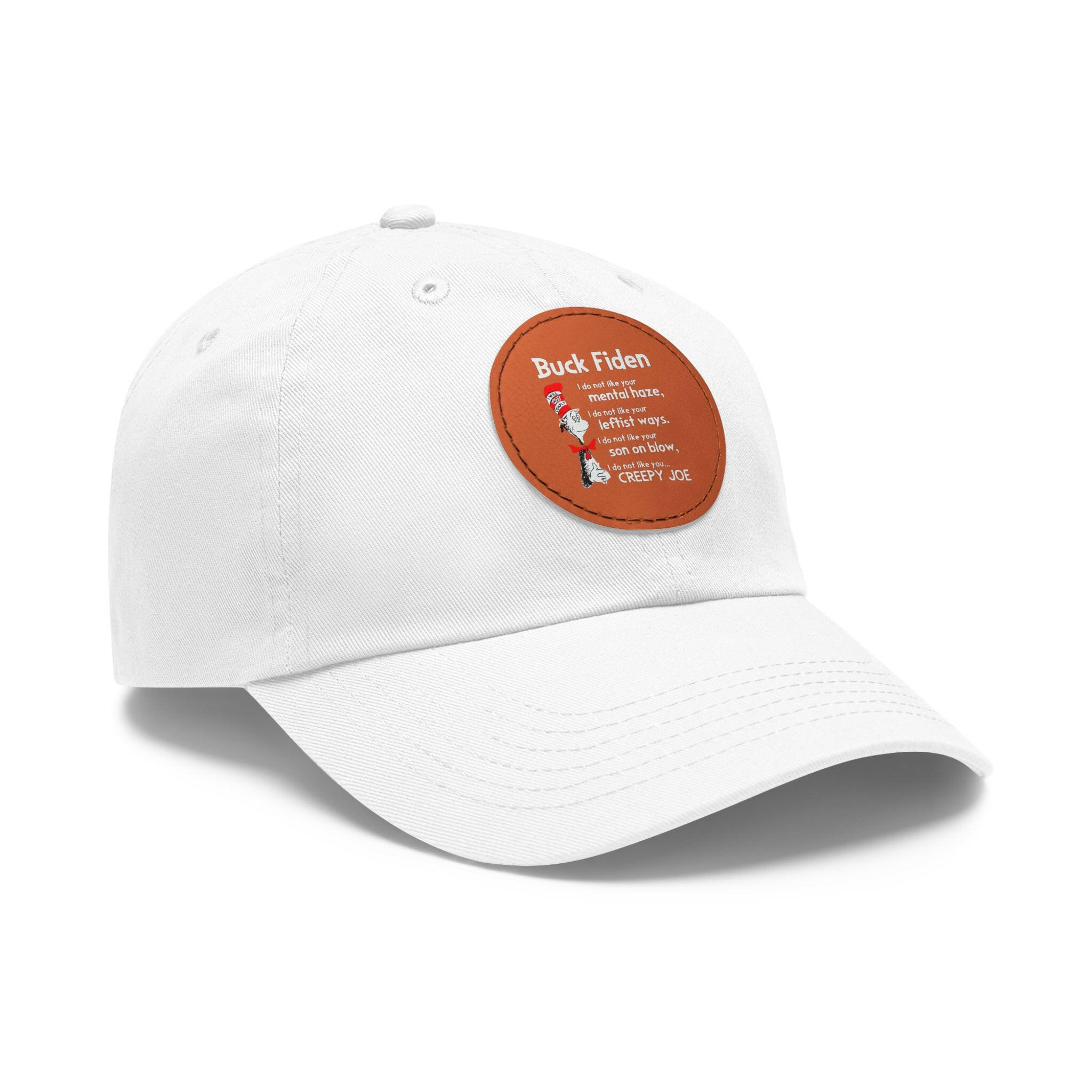 Buck Fiden Dad Hat with Leather Patch (Round)