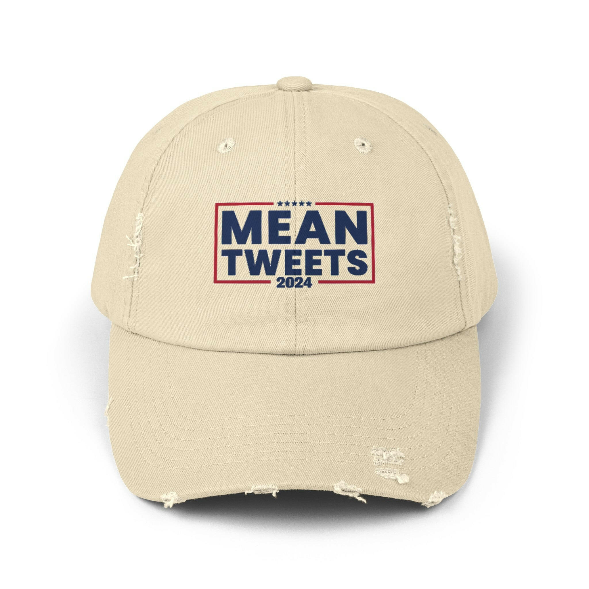 Mean Tweets Unisex Distressed Cap