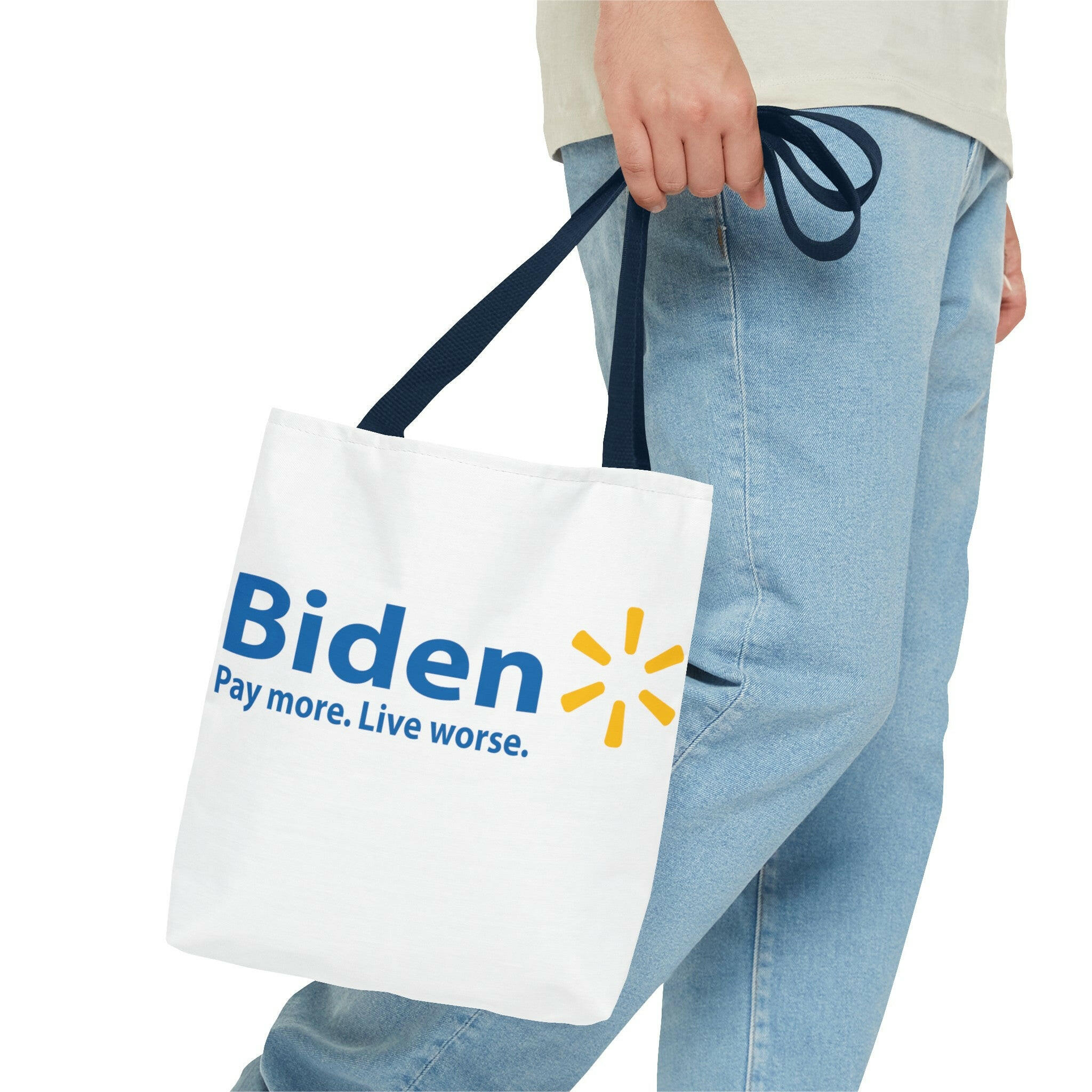 Biden: Pay More, Live Worse Statement Tote Bag