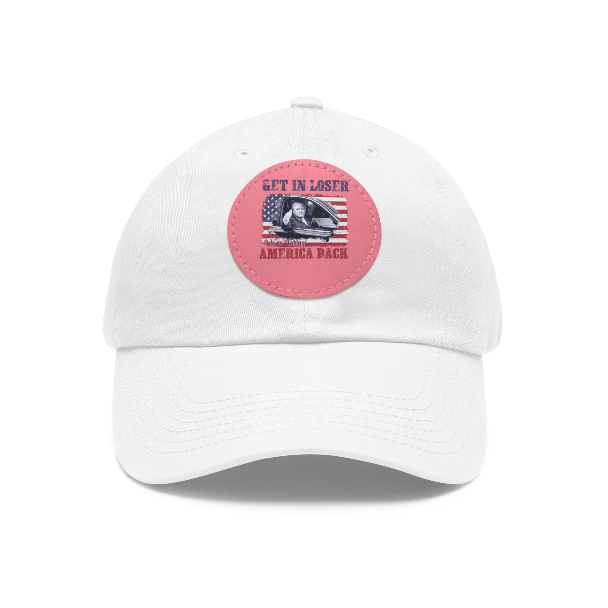 Get in Loser Dad Hat with Leather Patch (Round)