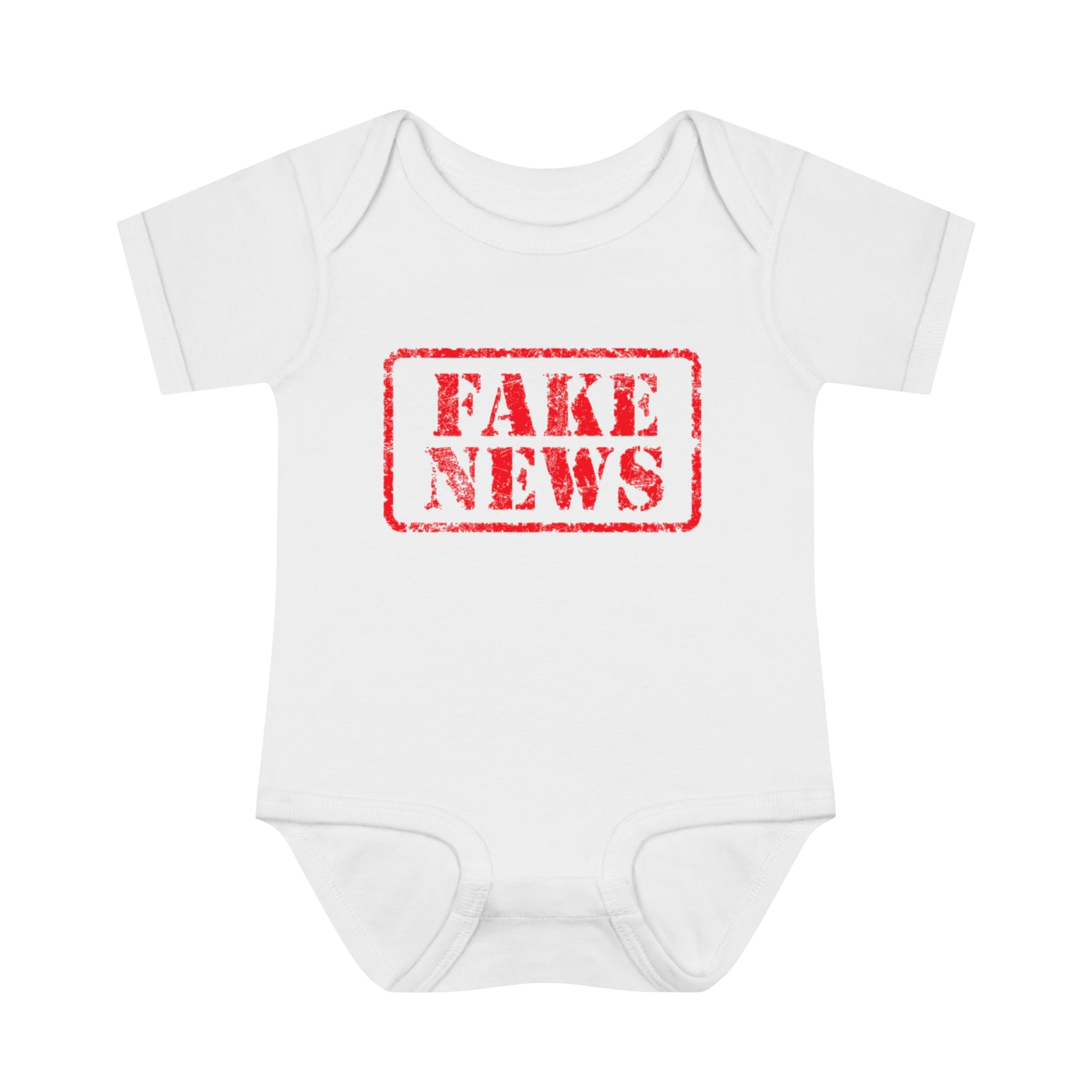 Fake News Infant Baby Rib Bodysuit