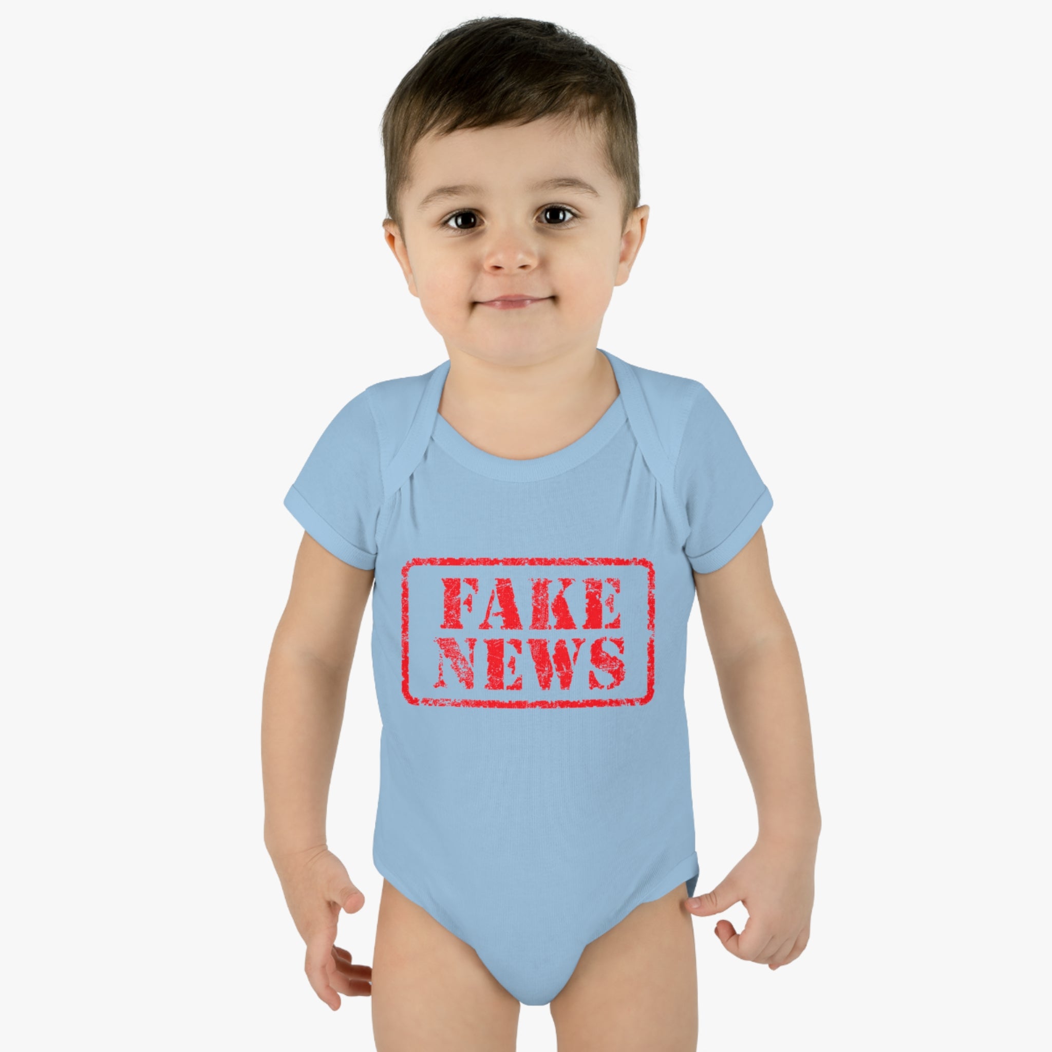 Fake News Infant Baby Rib Bodysuit