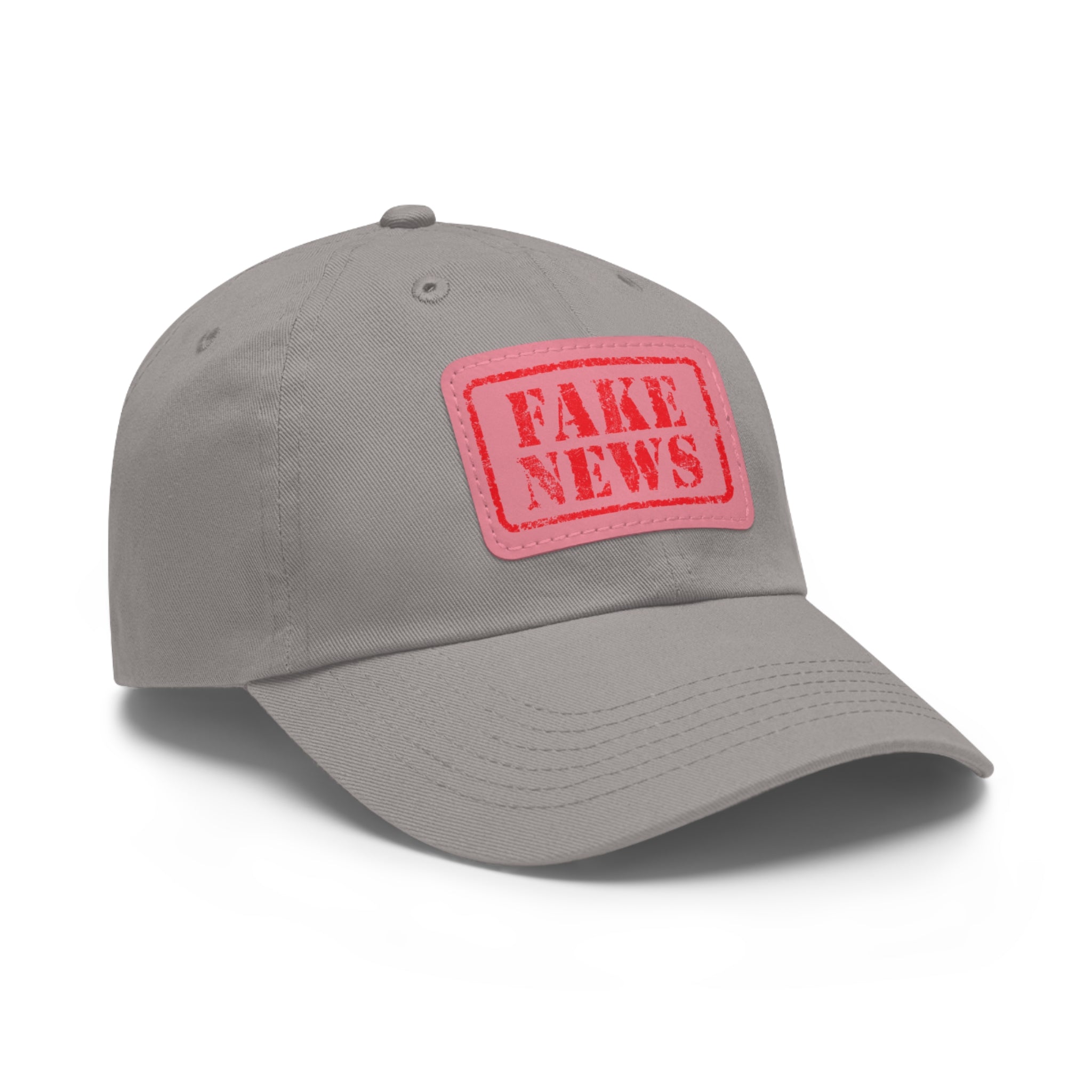 Fake News Dad Hat with Leather Patch