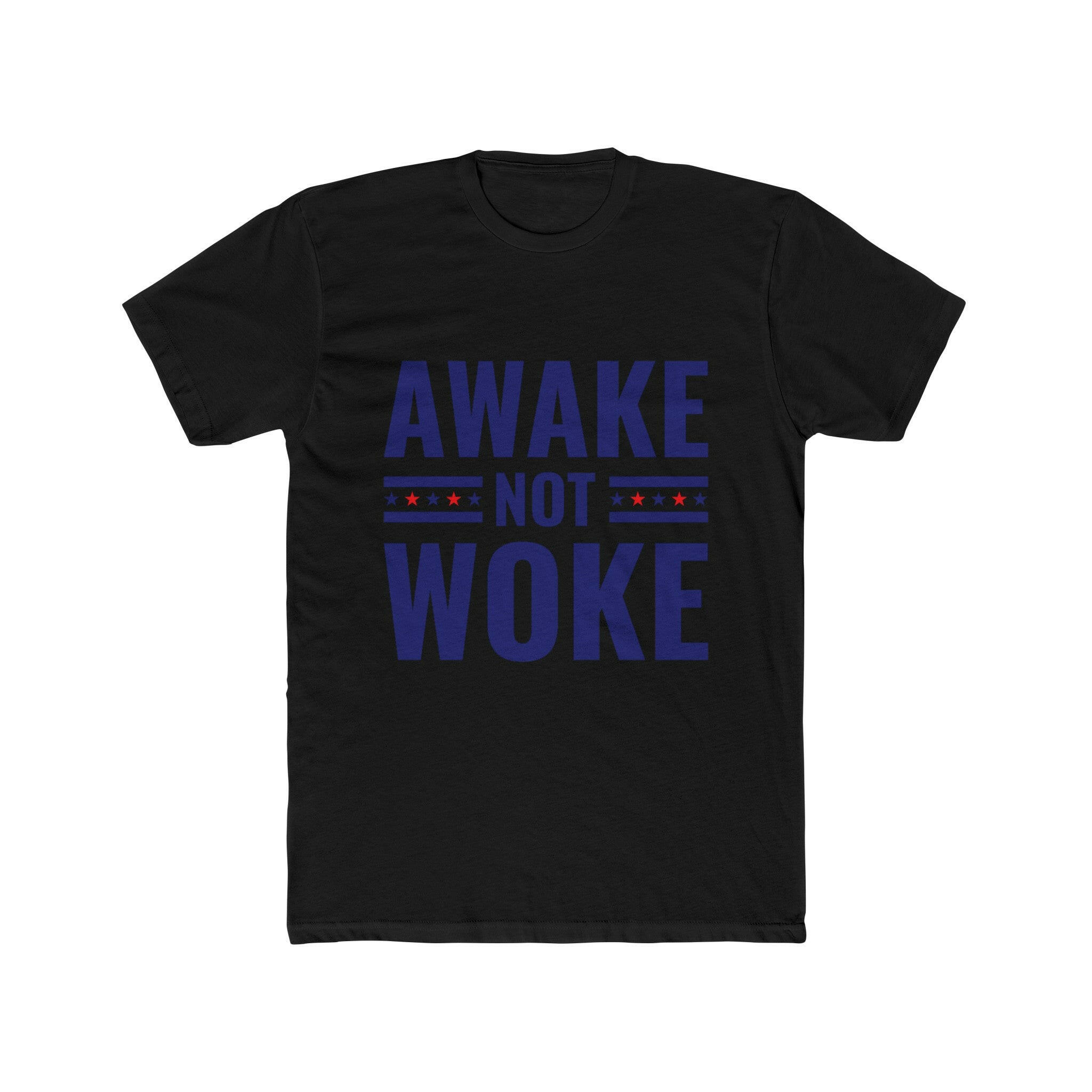 Awake not Woke Men's Cotton Crew Tee