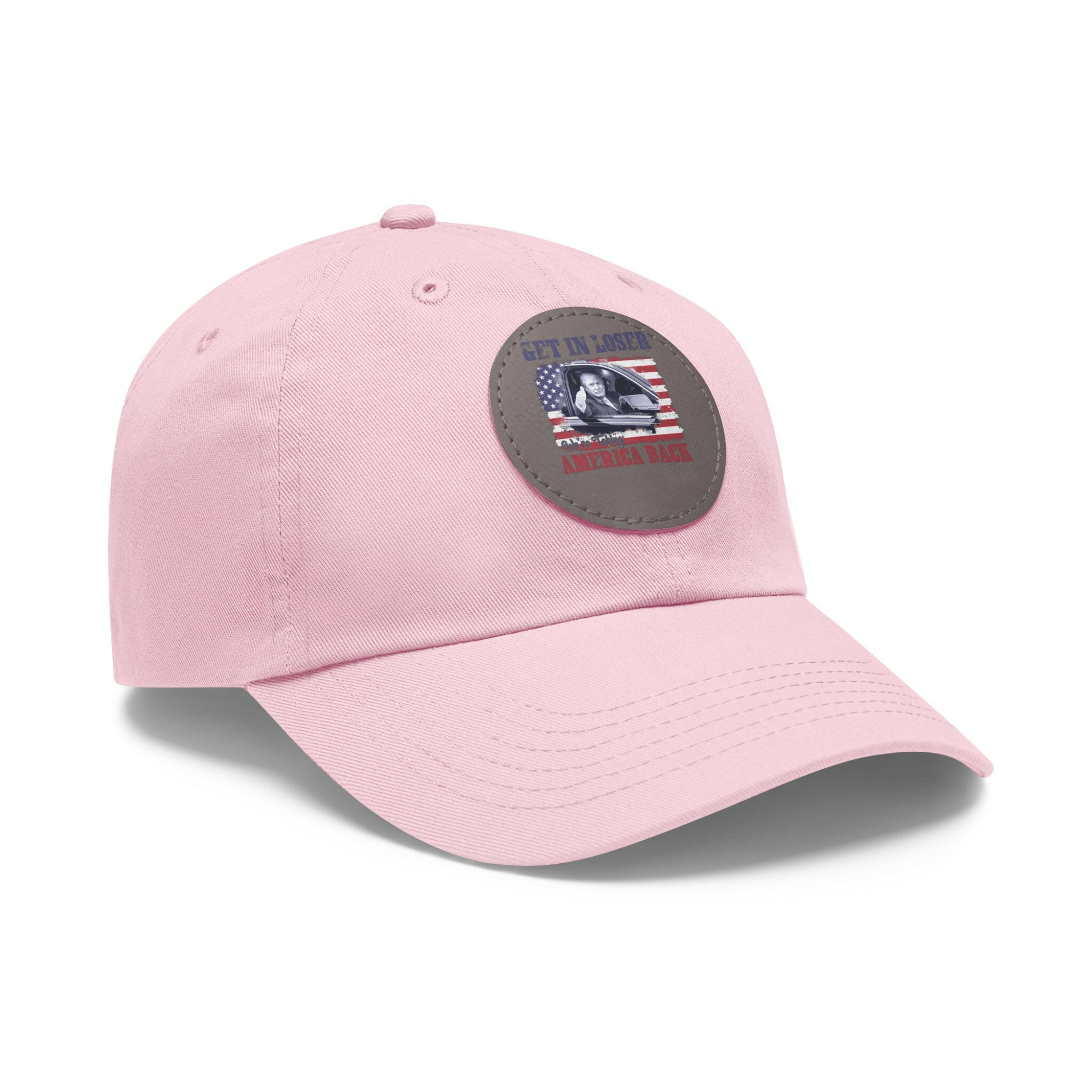 Get in Loser Dad Hat with Leather Patch (Round)