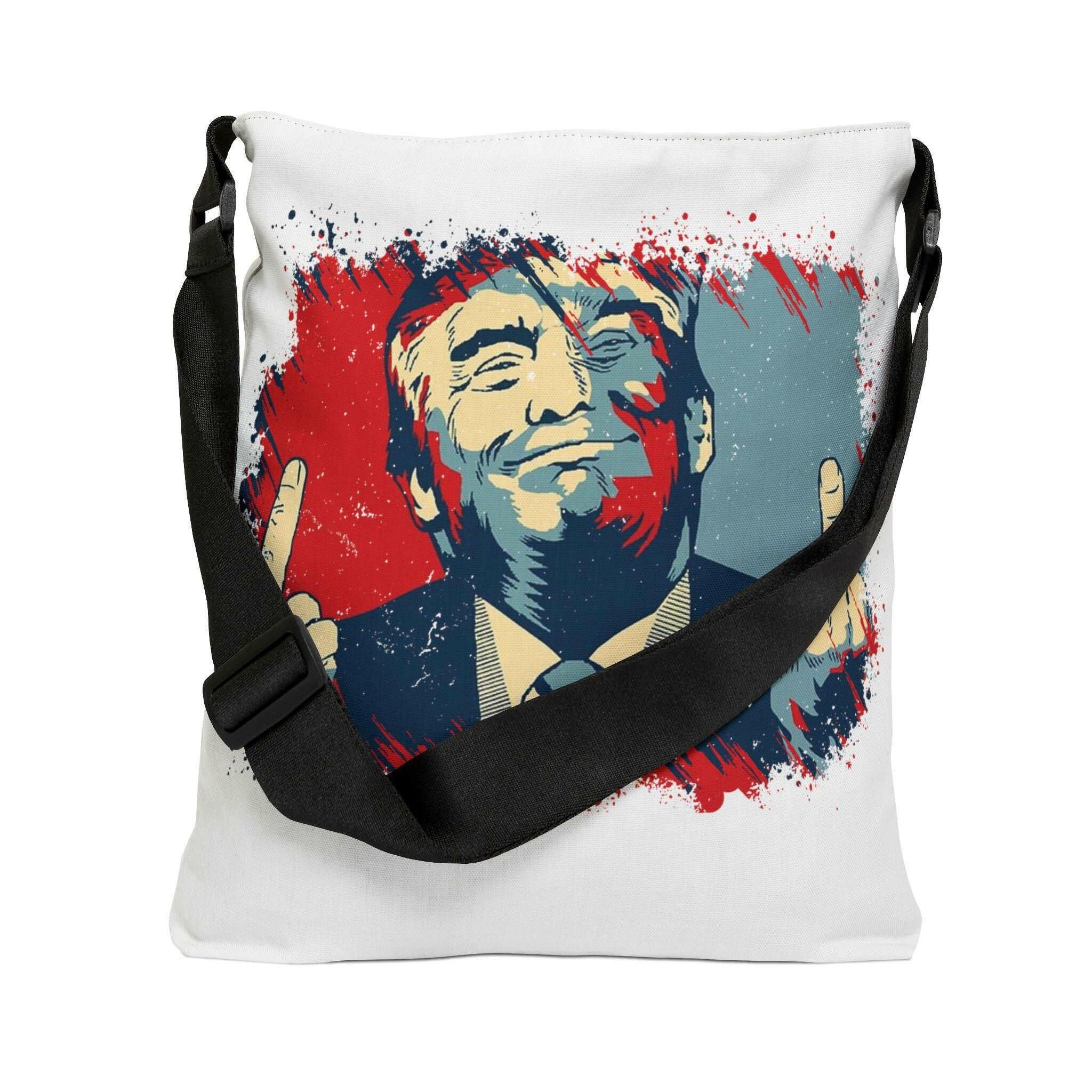 Trump 2024 Bold Defiance Adjustable Tote Bag