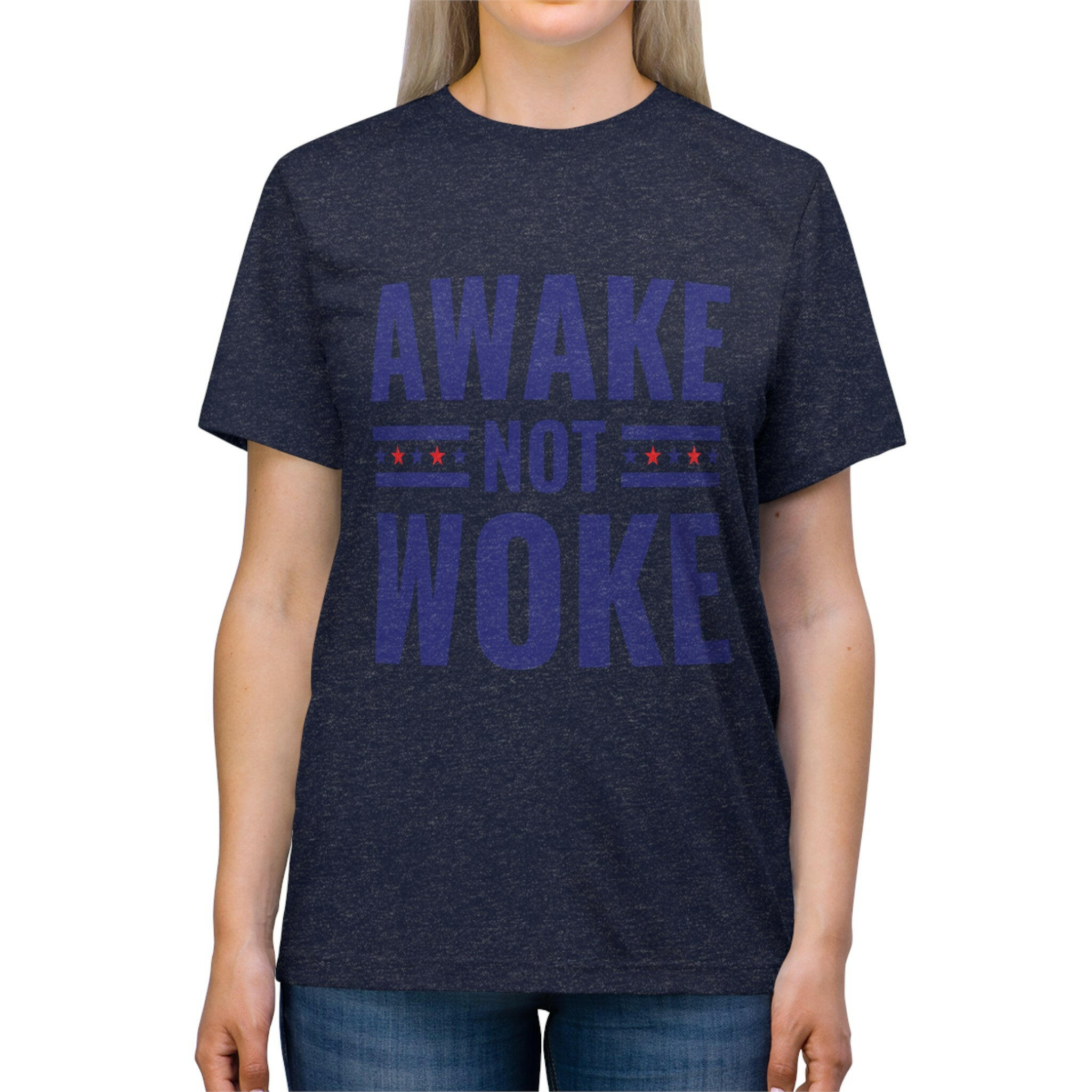 Awake Not Woke Unisex Triblend Tee