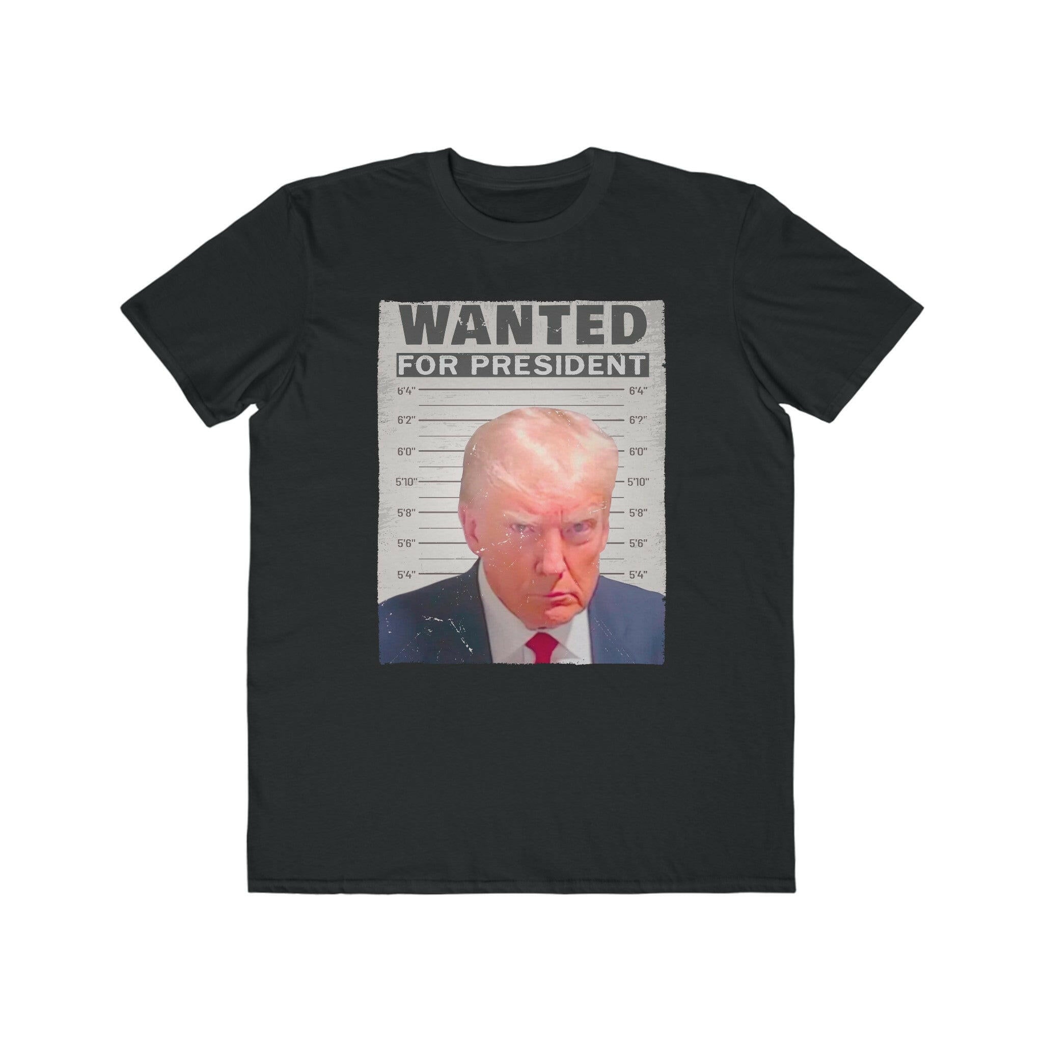 Wanted for President Trump Men's Lightweight Fashion Tee