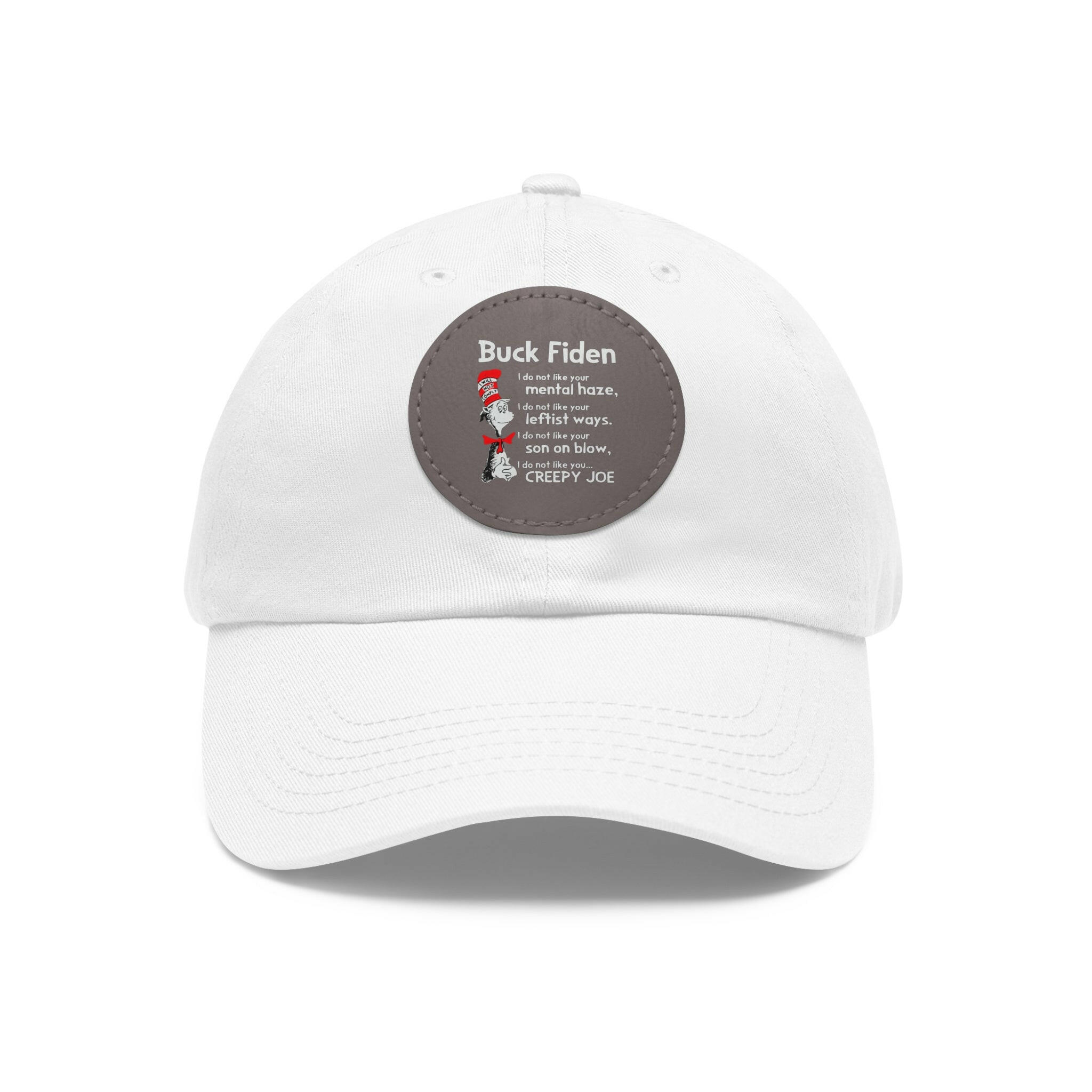 Buck Fiden Dad Hat with Leather Patch (Round)