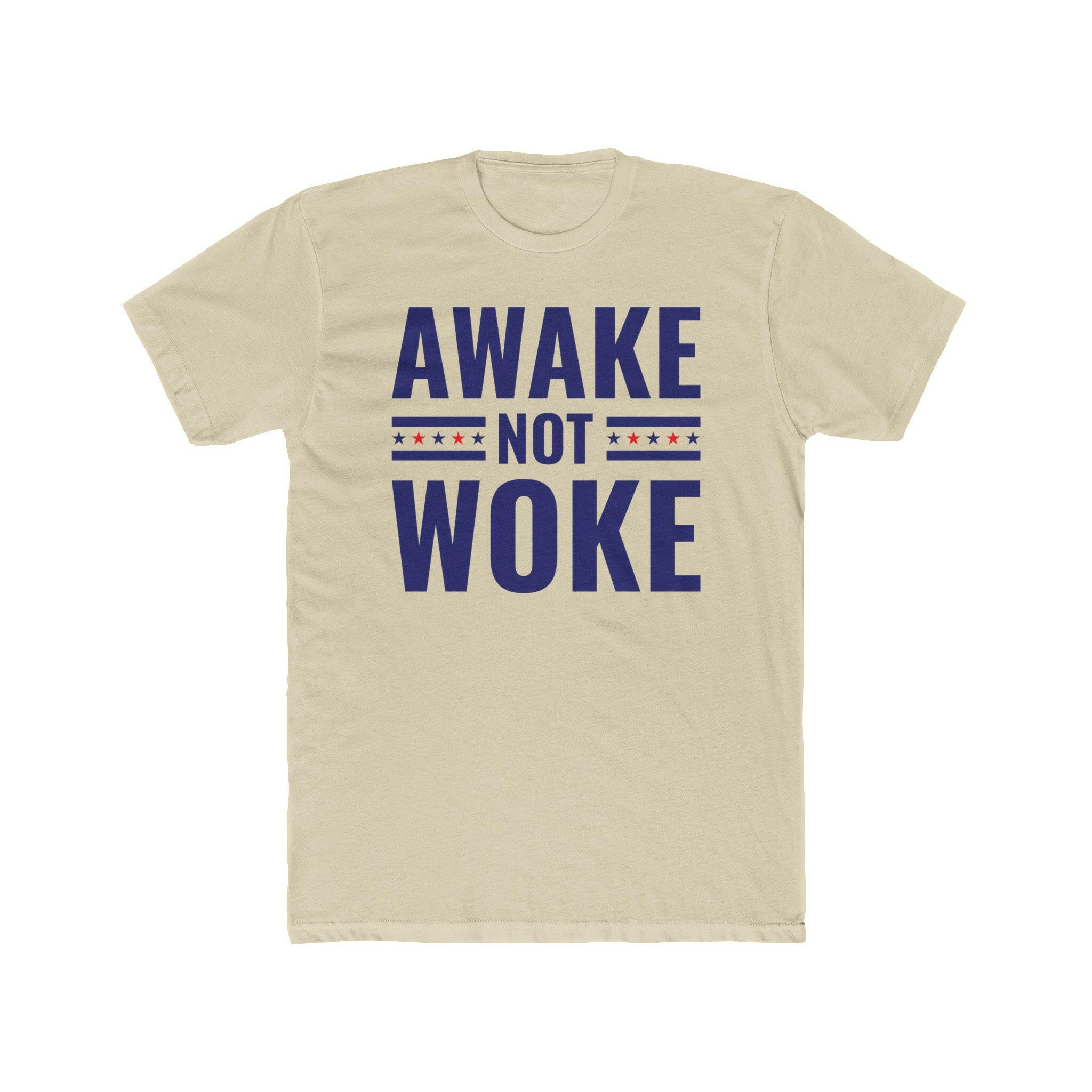 Awake Not Woke Men's Cotton Crew Tee