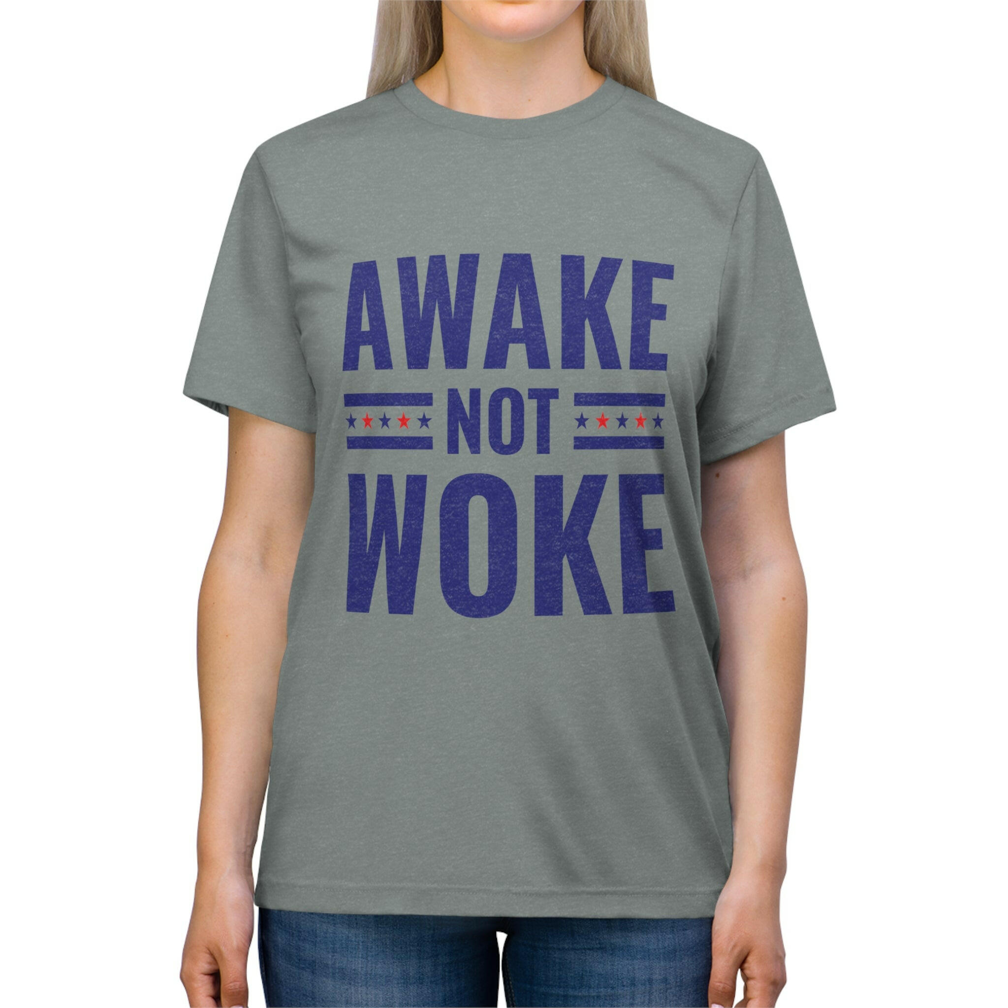 Awake Not Woke Unisex Triblend Tee