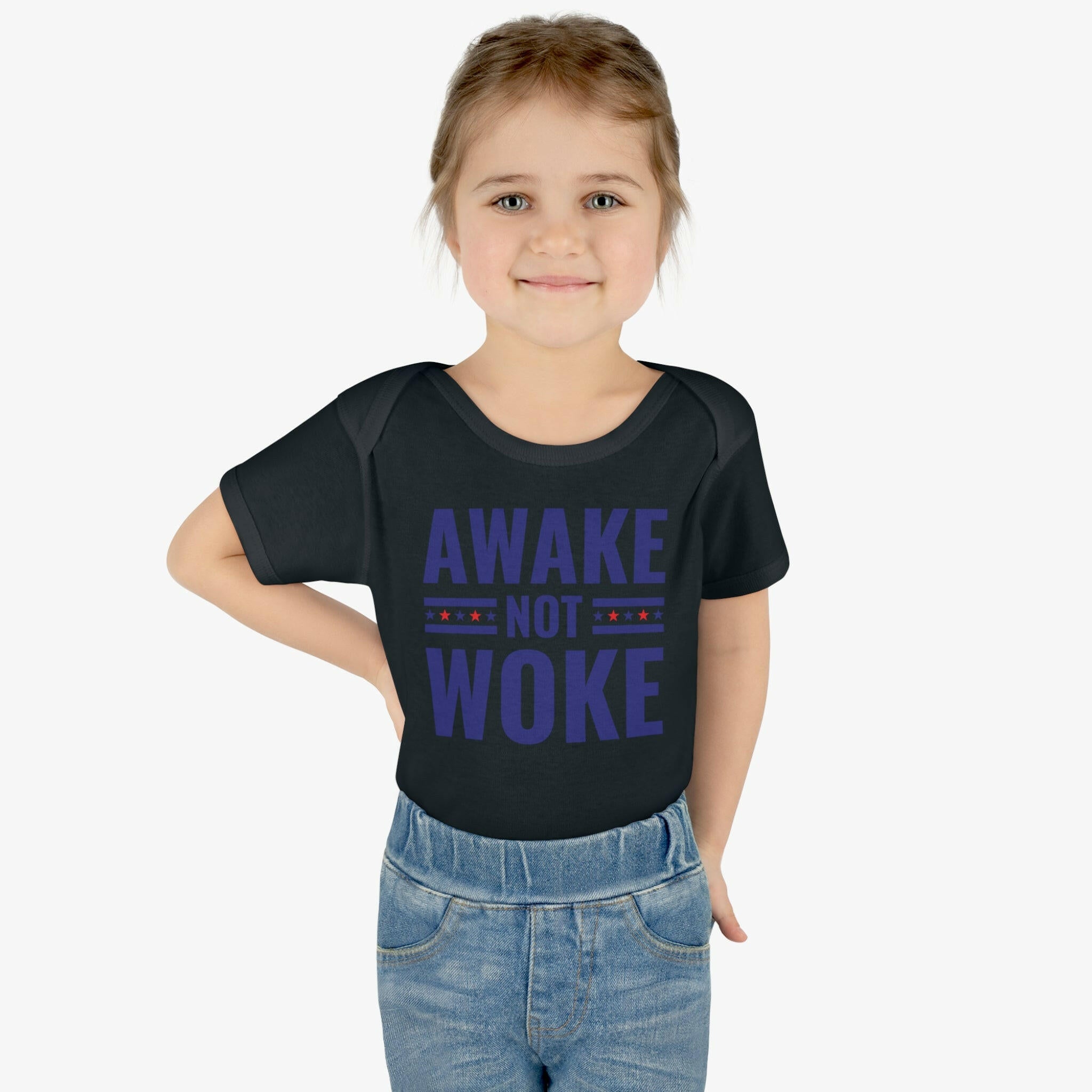 Awake Not Woke Infant Bodysuit