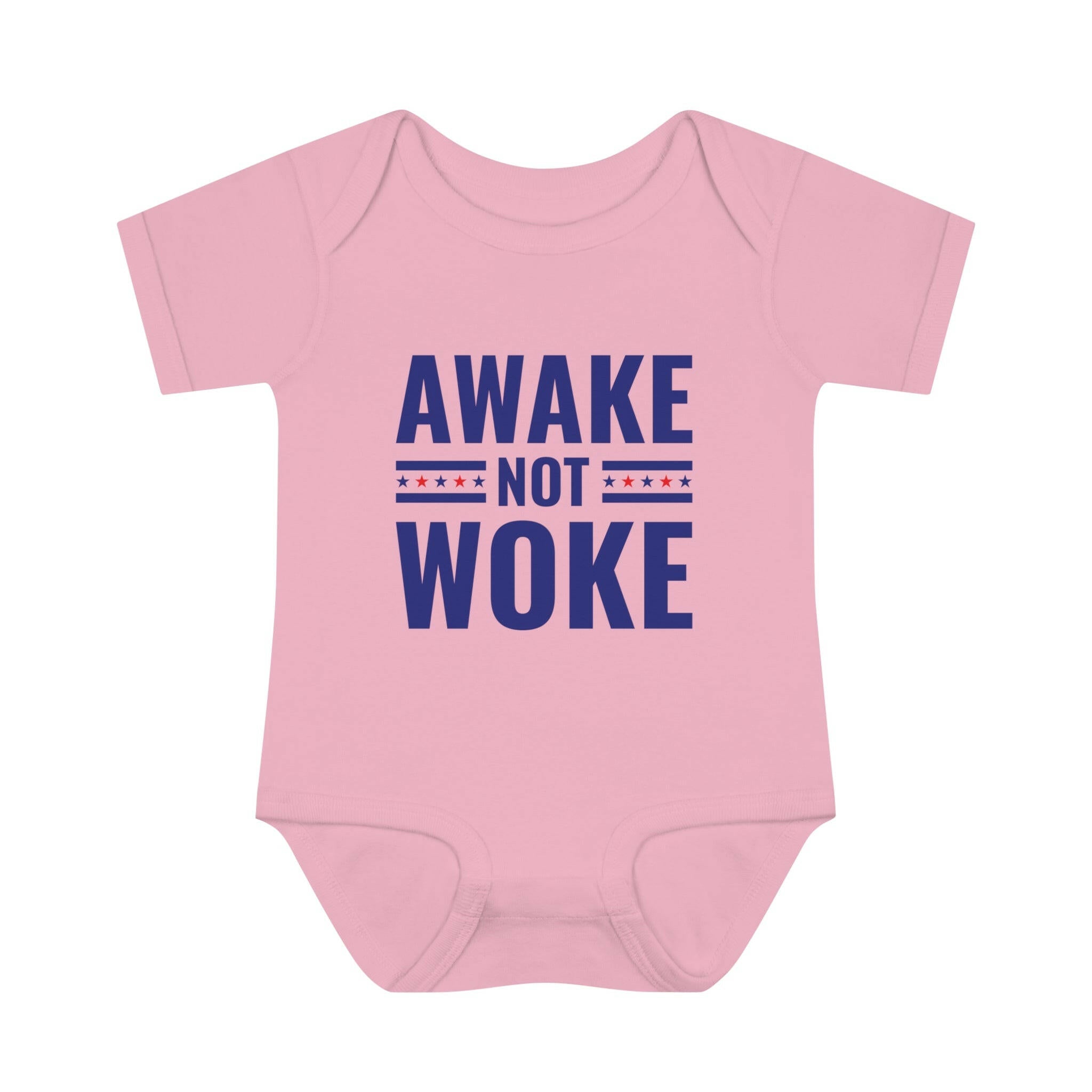 Awake Not Woke Infant Baby Rib Bodysuit