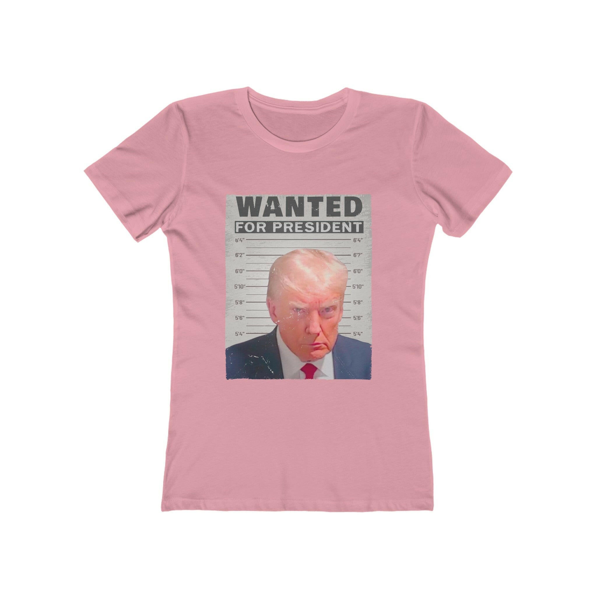 Wanted for President Trump Women's Boyfriend Tee