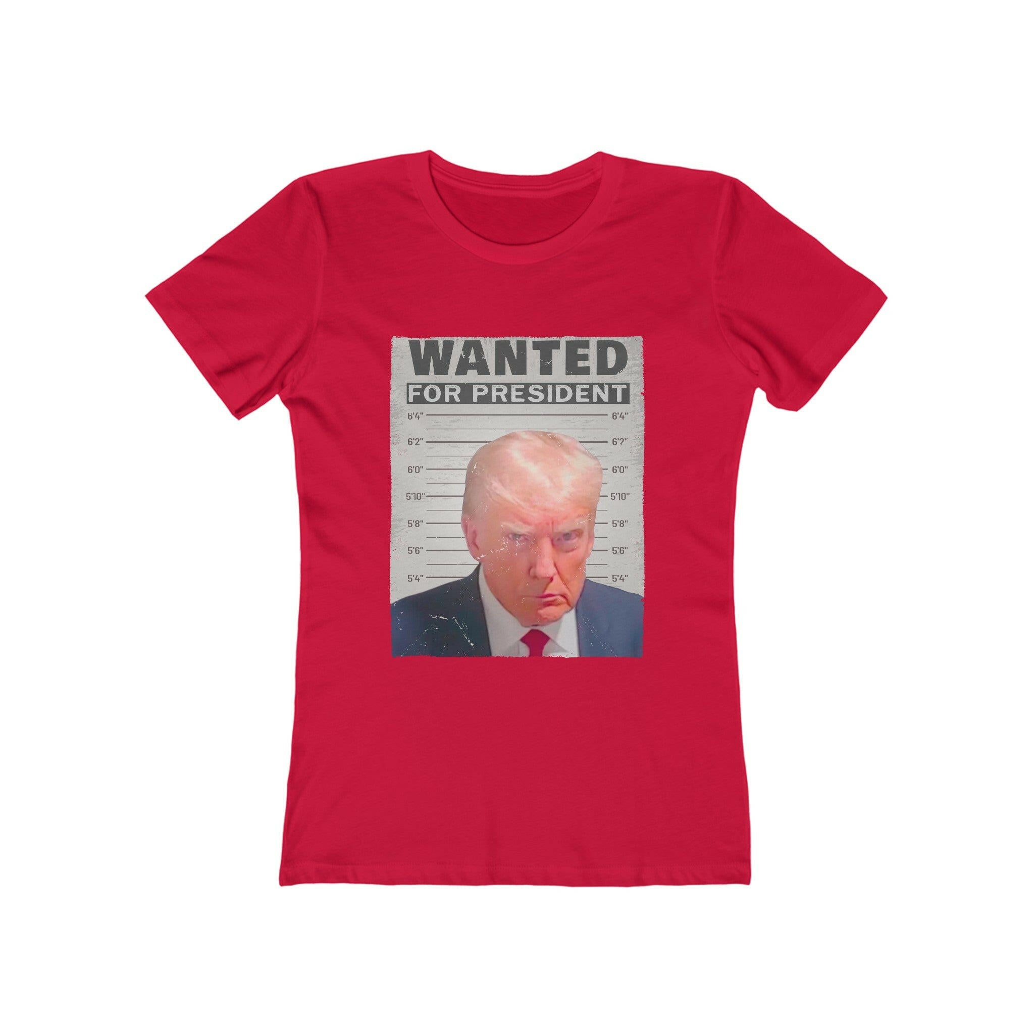 Wanted for President Trump Women's Boyfriend Tee