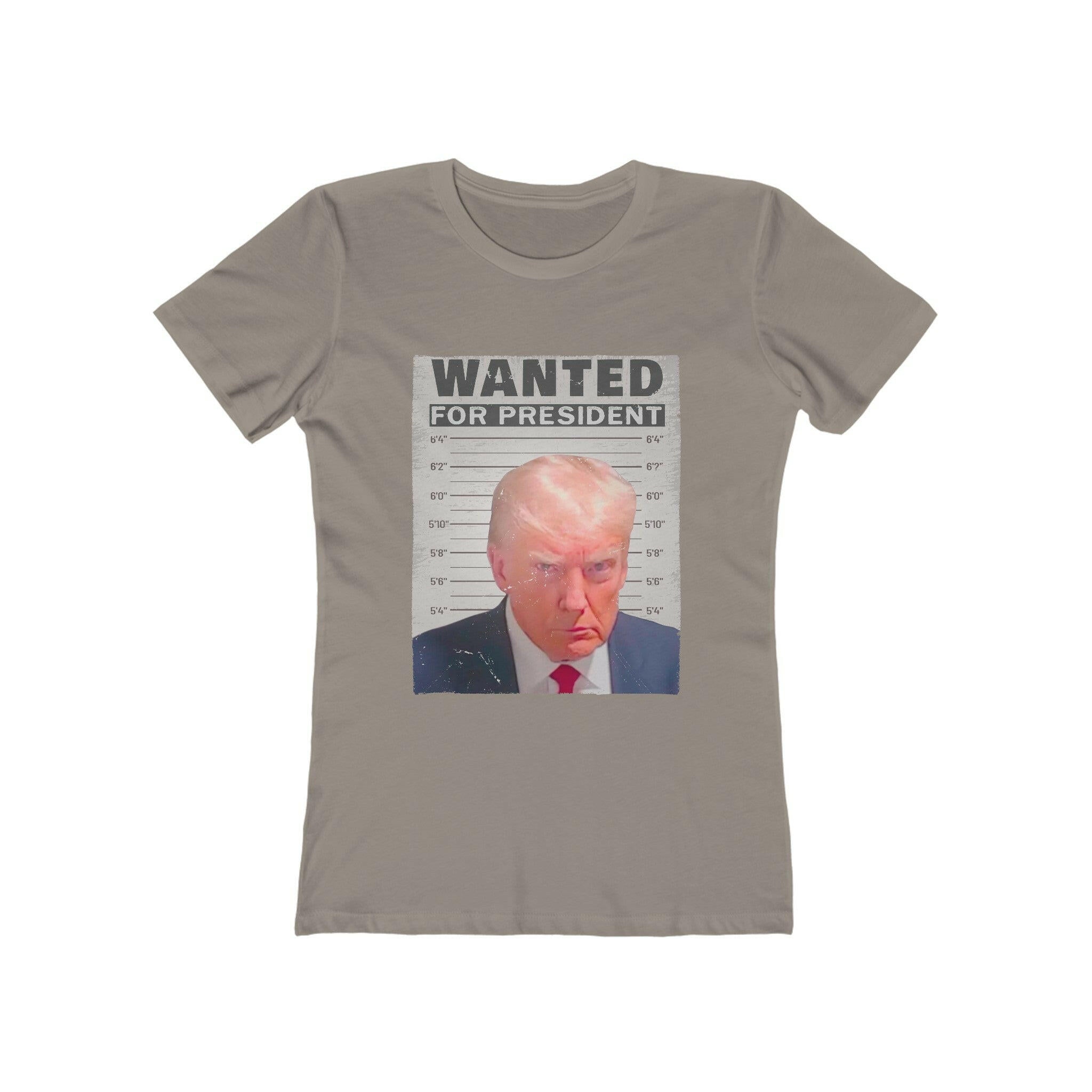 Wanted for President Trump Women's Boyfriend Tee