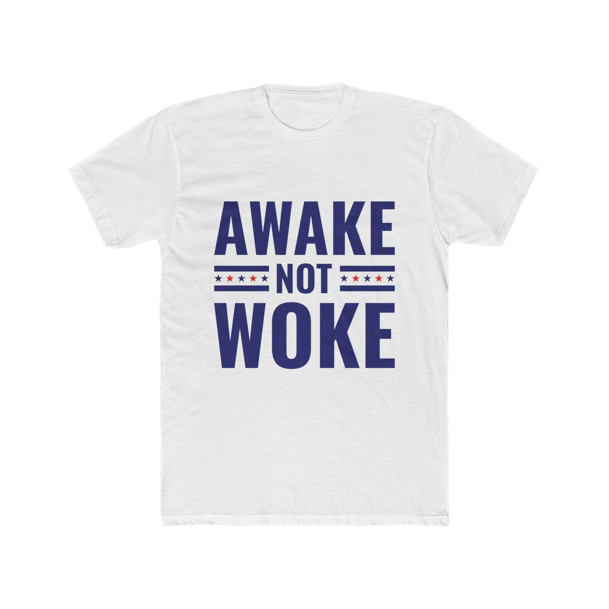 Awake not Woke Men's Cotton Crew Tee