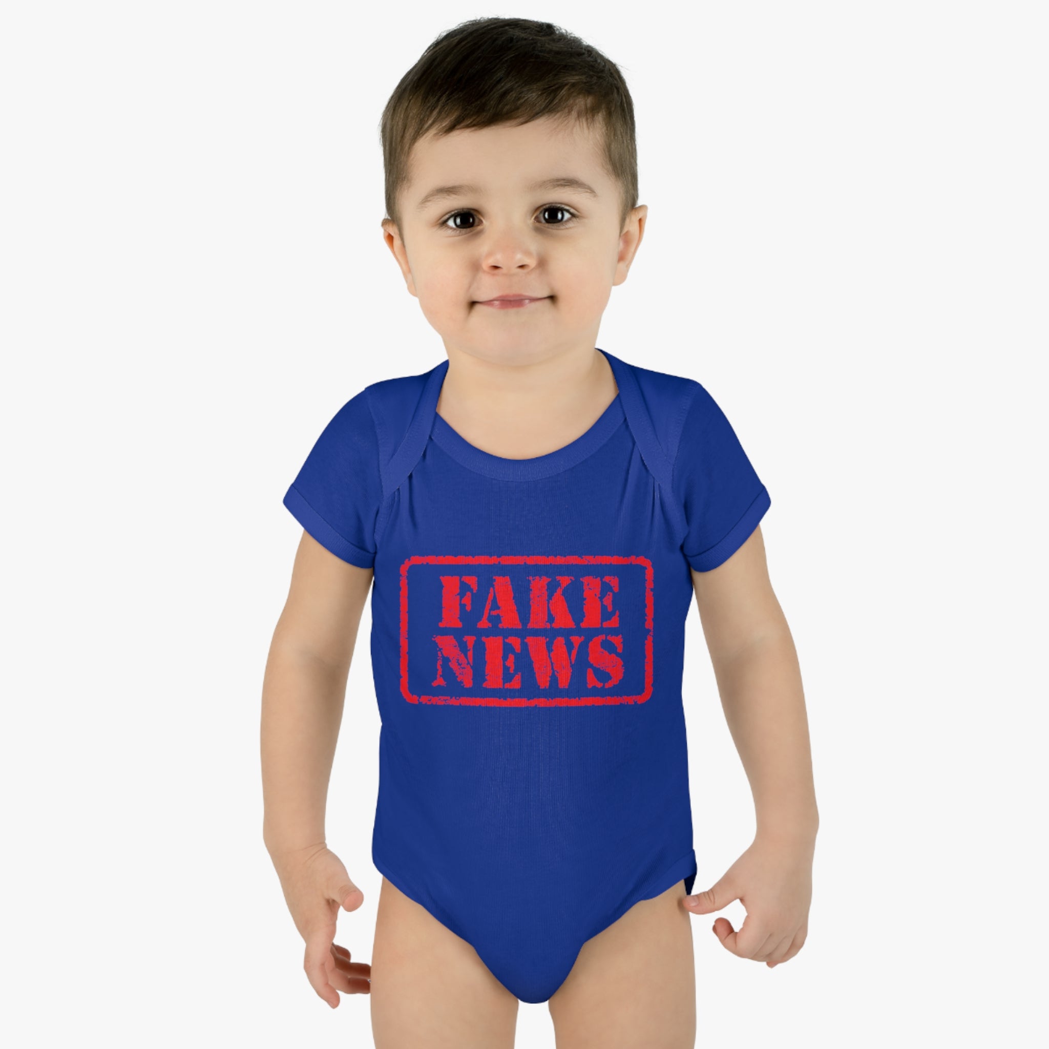 Fake News Infant Baby Rib Bodysuit