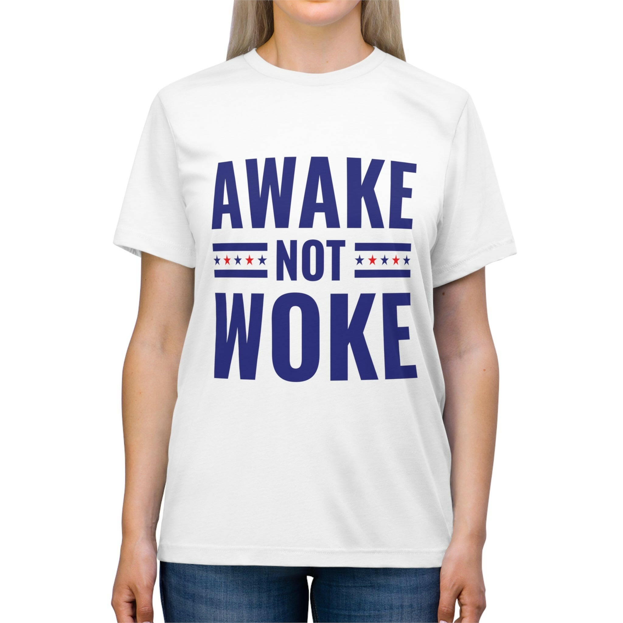 Awake Not Woke Unisex Triblend Tee