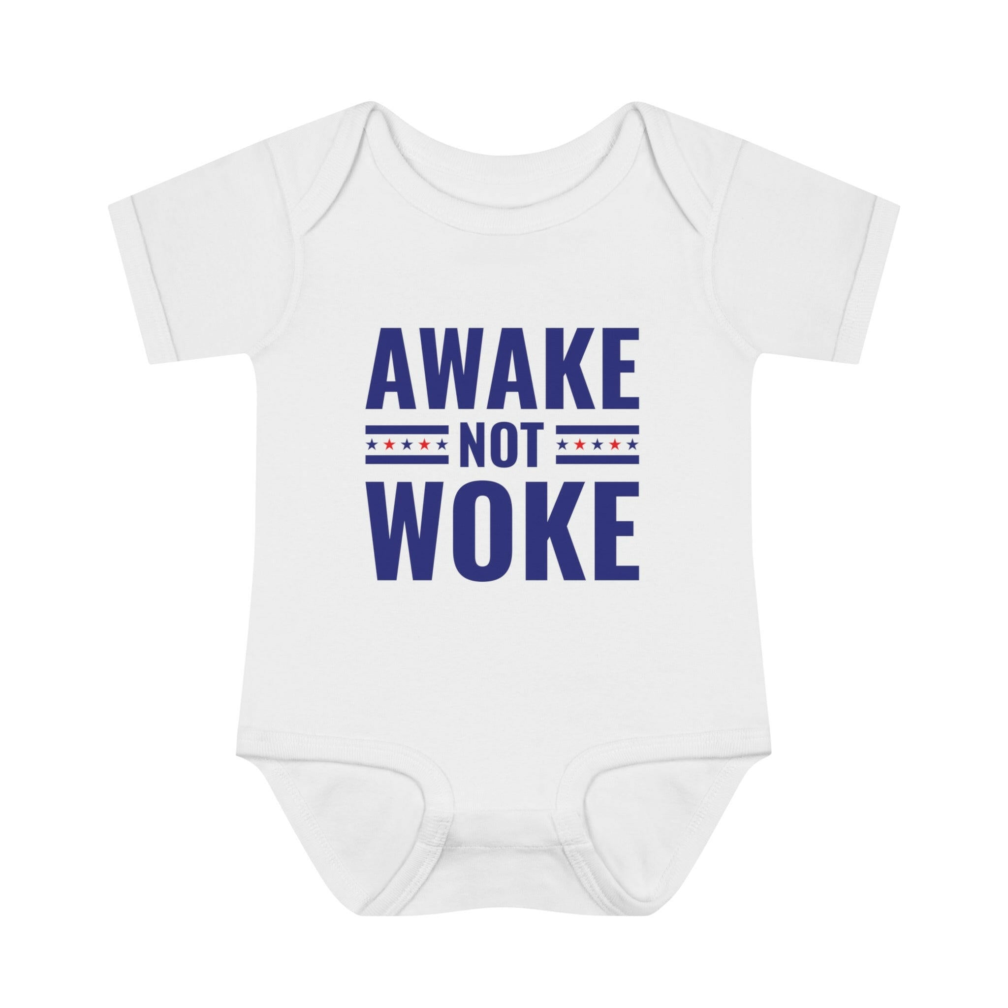 Awake Not Woke Infant Baby Rib Bodysuit