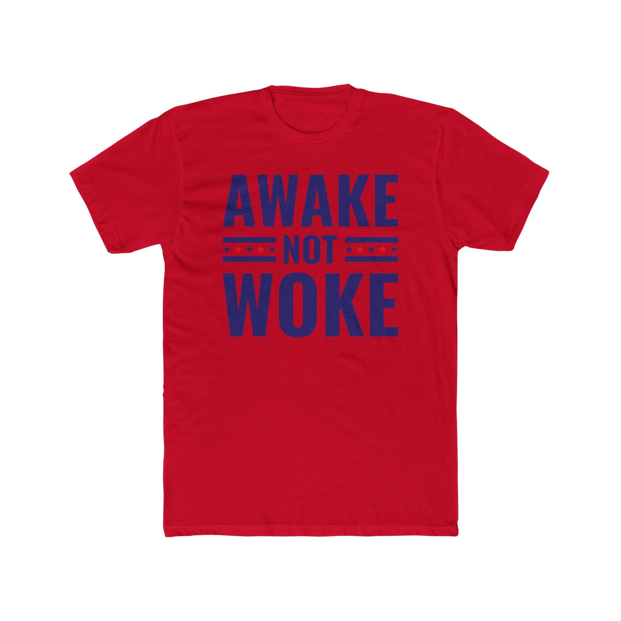 Awake Not Woke Men's Cotton Crew Tee