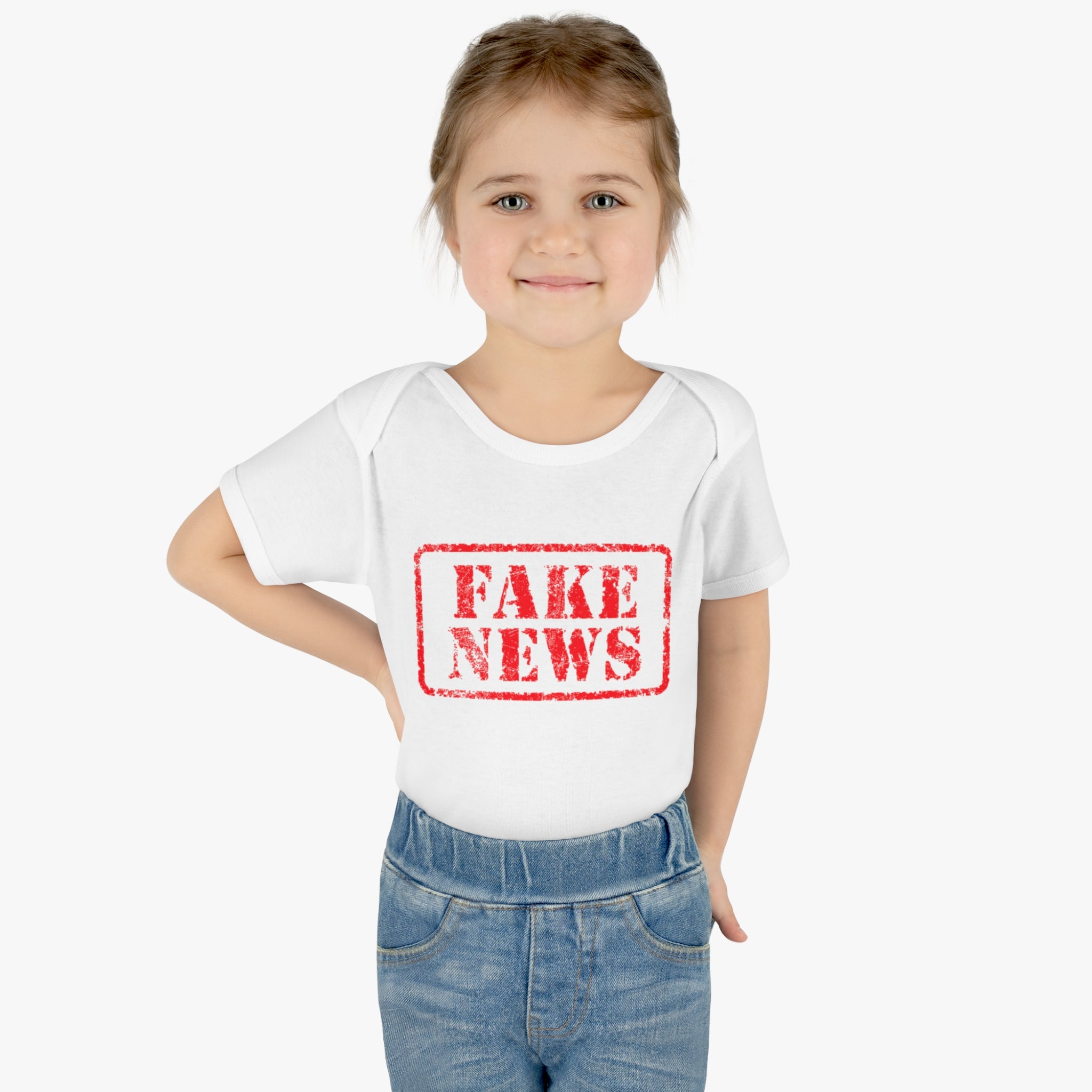 Fake News Infant Baby Rib Bodysuit