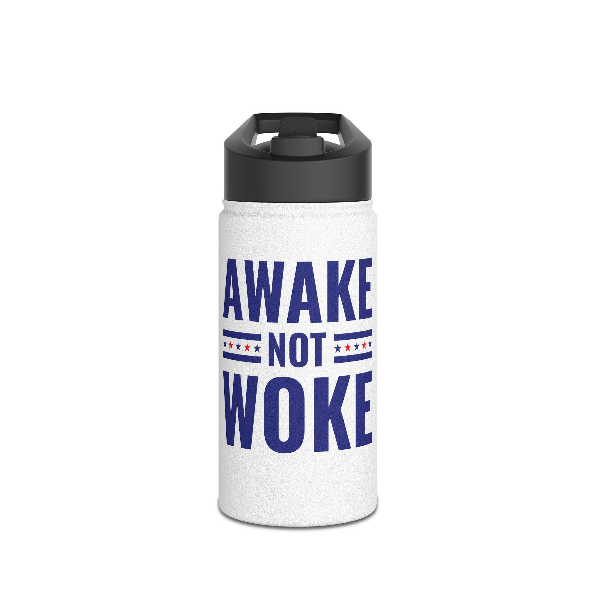 Awake Not Woke Patriotic Stainless Steel Water Bottle