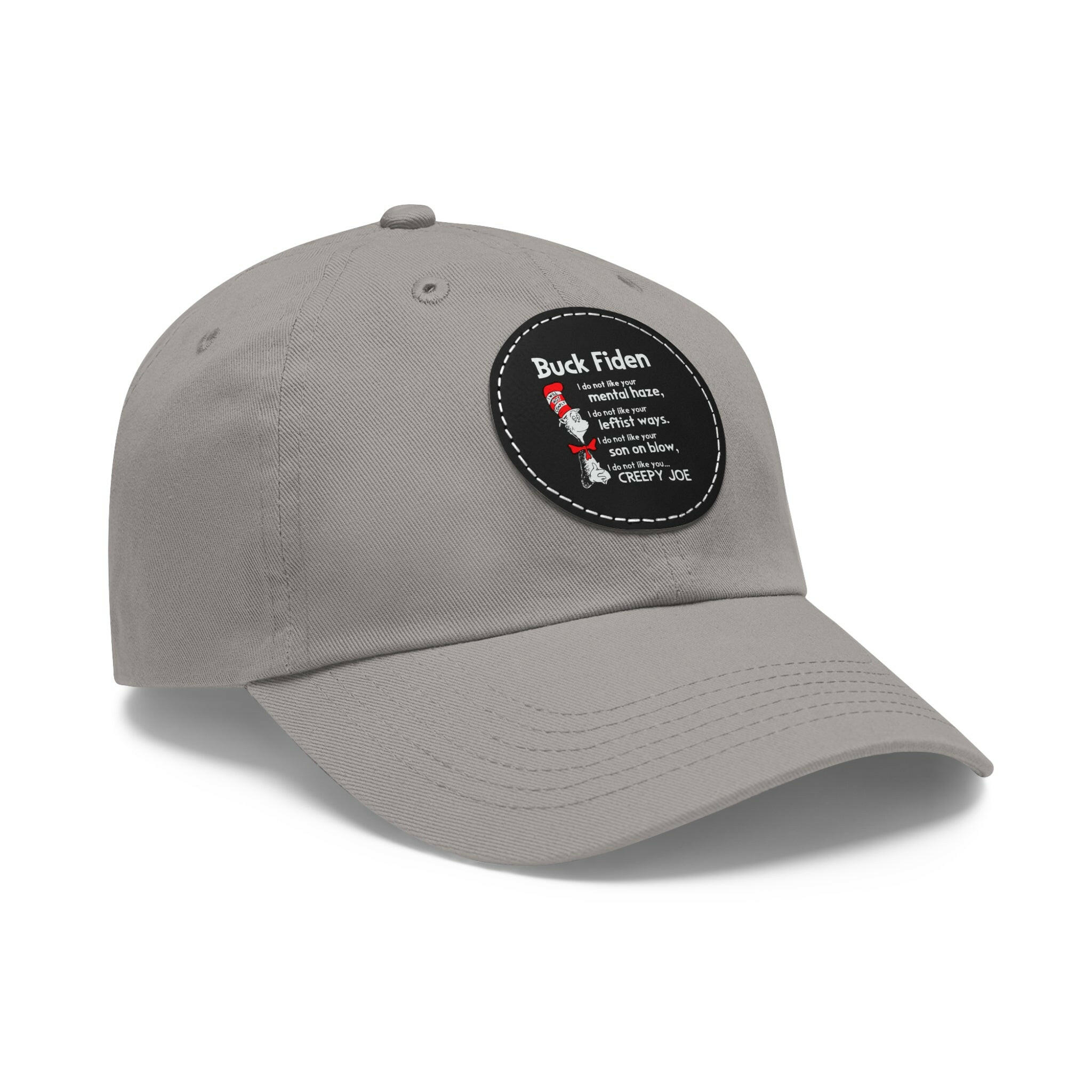 Buck Fiden Dad Hat with Leather Patch (Round)