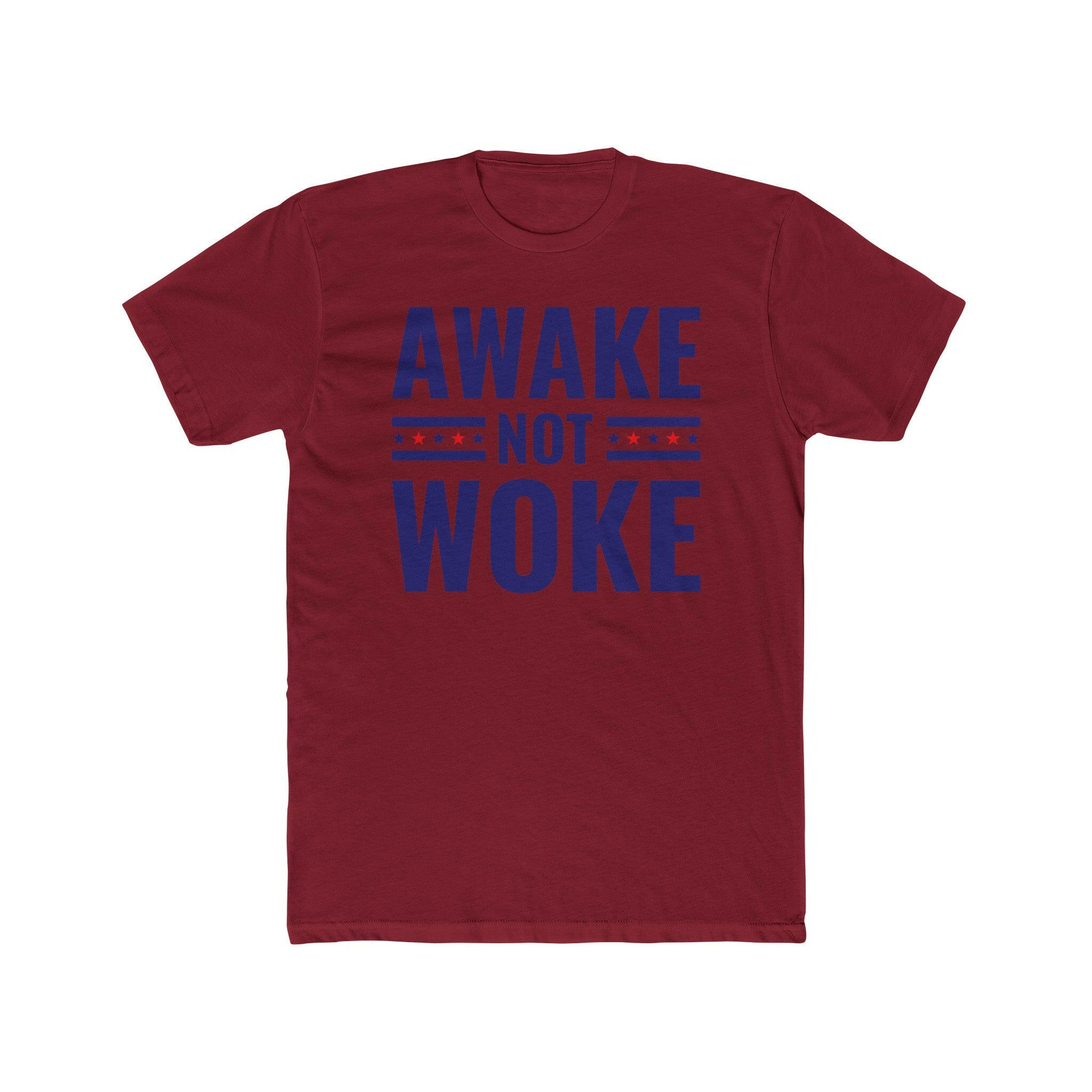 Awake Not Woke Men's Cotton Crew Tee